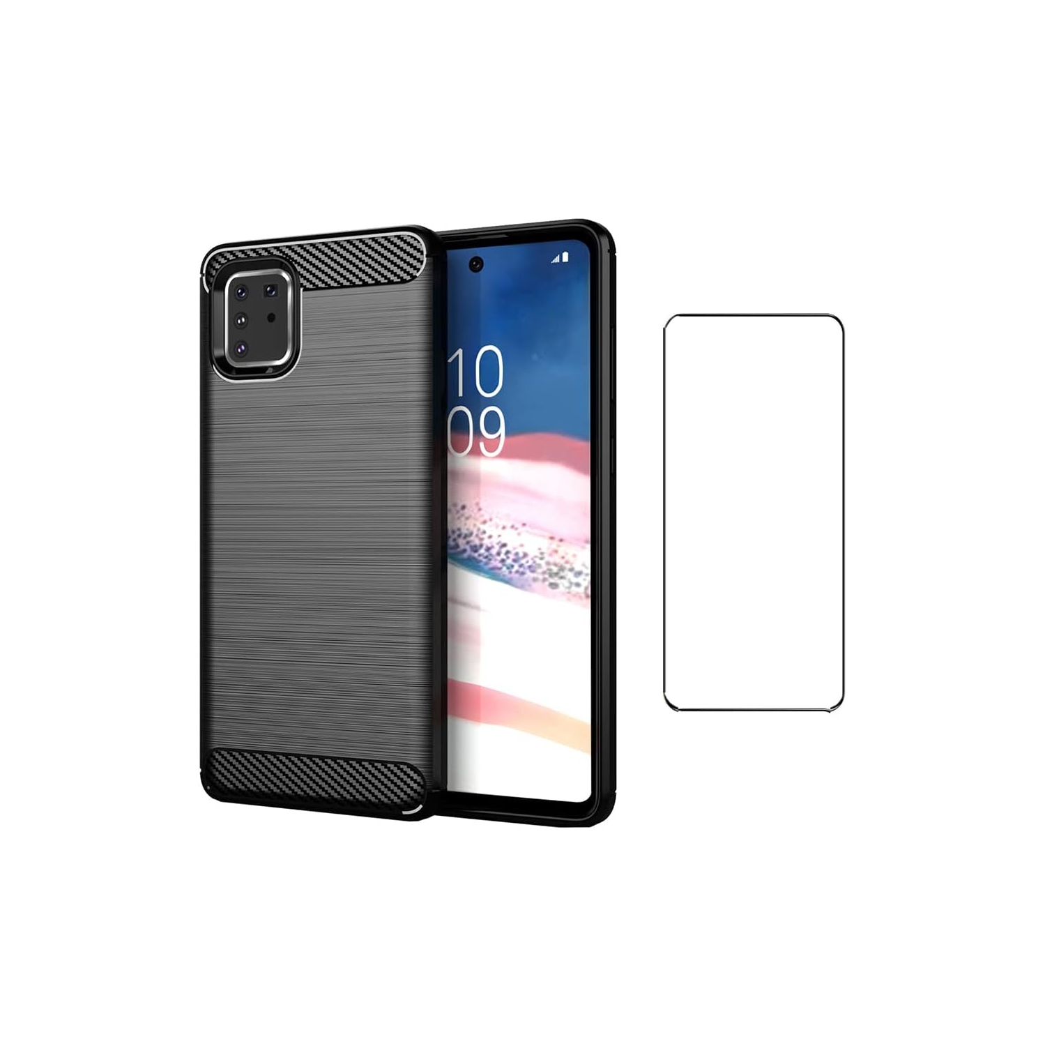 Phone Case for Samsung Galaxy Note 10 Lite with Tempered Glass Screen Protector Cover and Cell Accessories