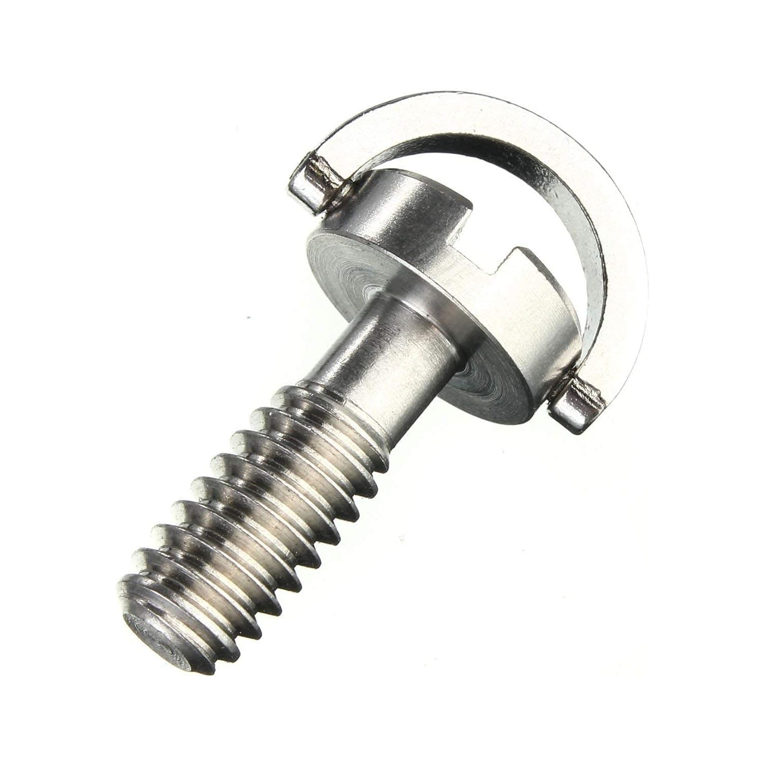 Camera Mounting Screw, 6pcs Long Longer Shaft Steel Flat Head D Shaft D-Ring 1/4" Mounting Screw Screws Adapter 1/4