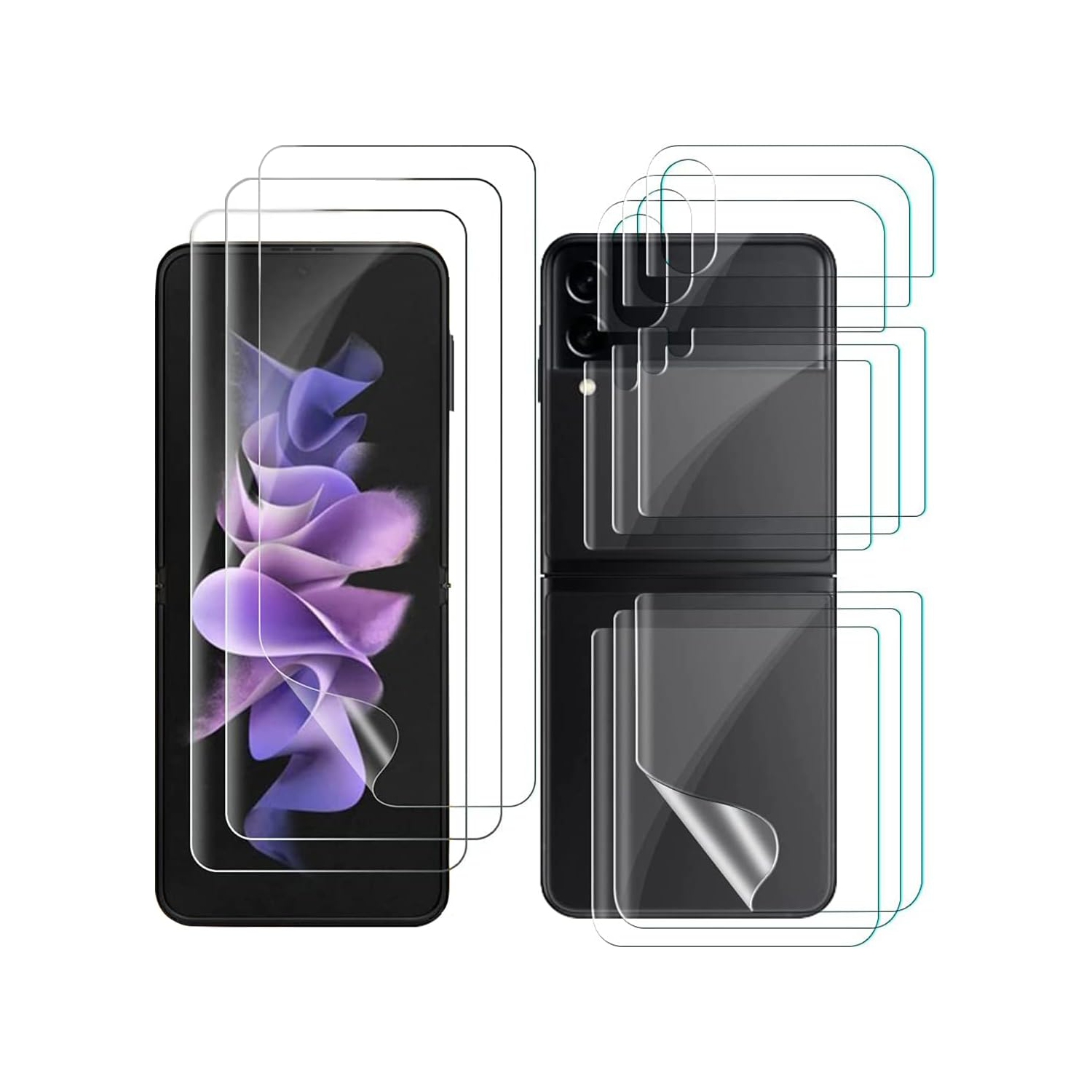 Screen Protector for Samsung Galaxy Z Flip 3 5G, [3 Pack ] [Full Coverage] HD Clear Flexible Film [Case