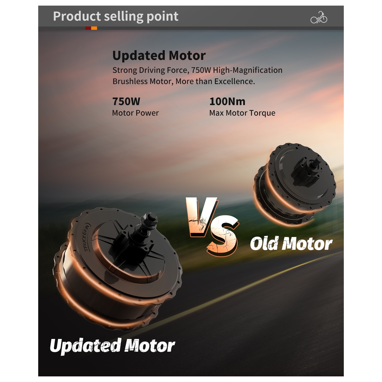 Vélo électrique À gros pneus de 20 po STORM 750&nbsp;W d'Aoagitation pour adultes/vélo de montagne 40&nbsp;km/h de 48&nbsp;V