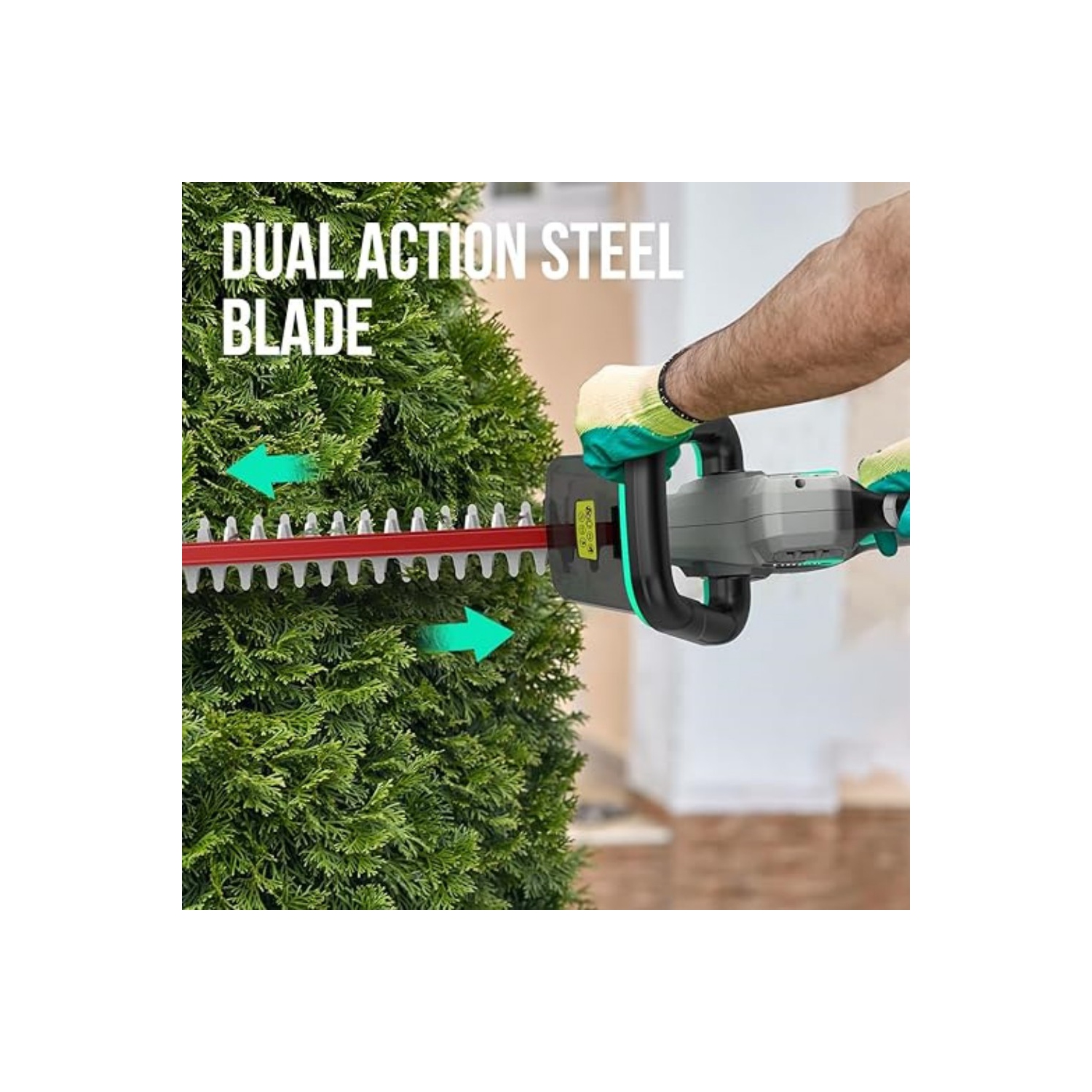 Litheli 20V Cordless Hedge Trimmer 20 Inch with 2.0Ah Battery and Charger Included