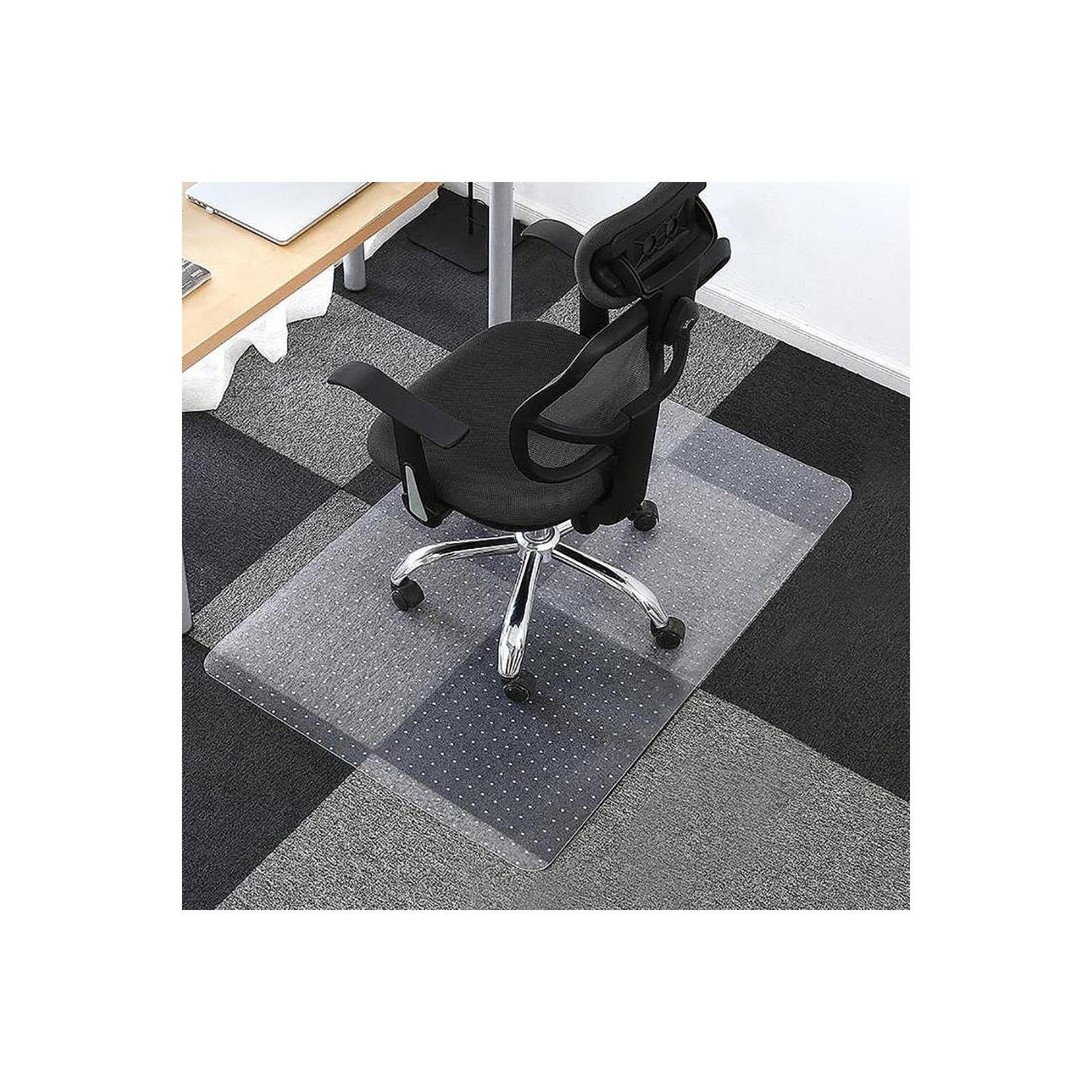 Tapis de chaise de bureau rectangulaire avec crampons et antidérapants en PVC translucide de 36Les tapis de tapis de chaise de bureau 48&nbsp;po