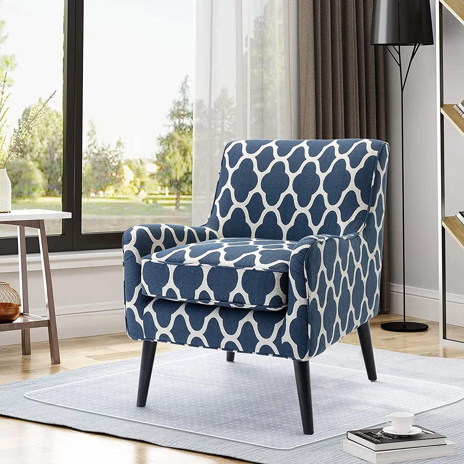 Tapis de chaise de bureau rectangulaire avec crampons et antidérapants en PVC translucide de 36Les tapis de tapis de chaise de bureau 48 po