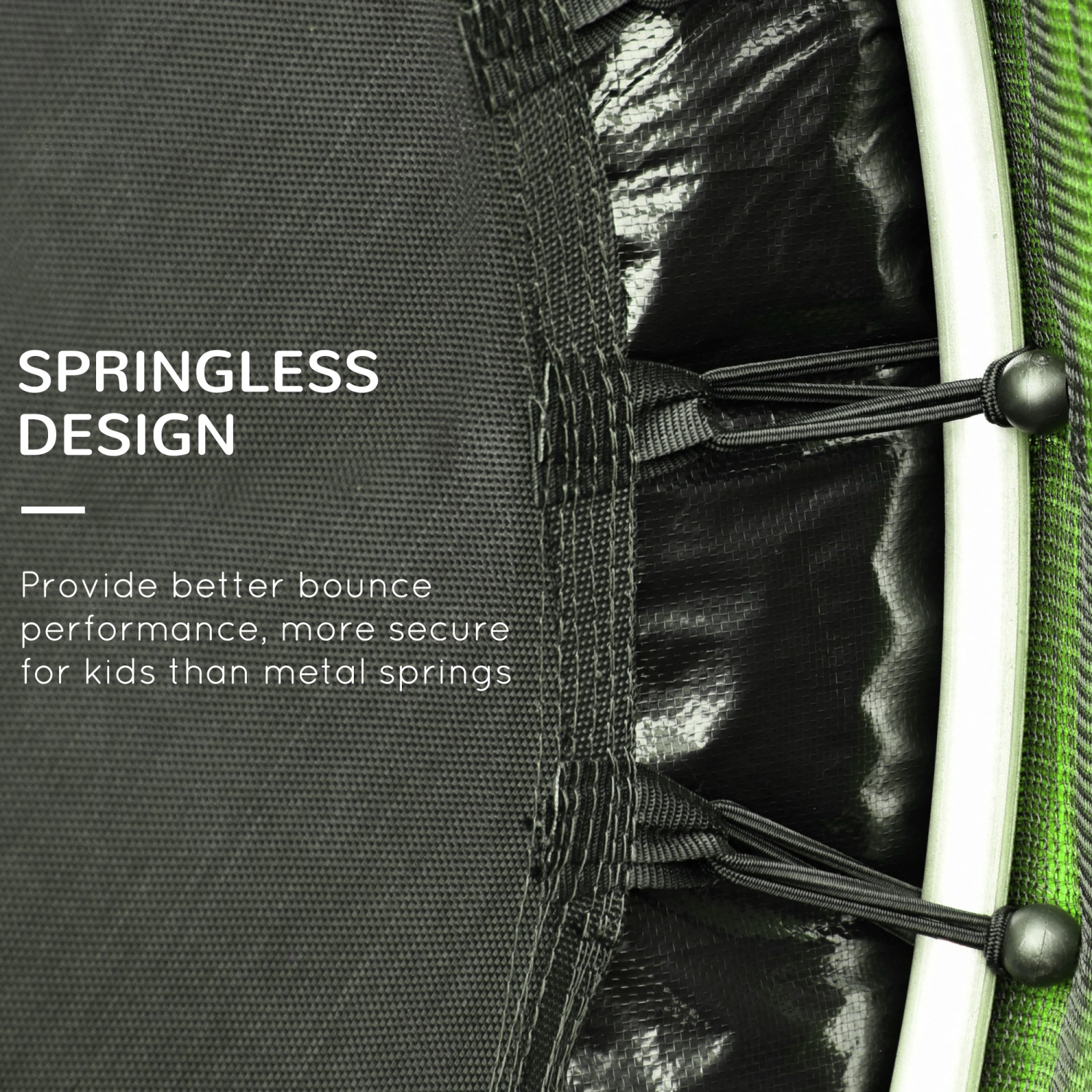 Outsunny 55" Kids Trampoline with Enclosure Net Steel Frame Indoor Round Bouncer Rebounder Age 3 to 6 Years Old, Green