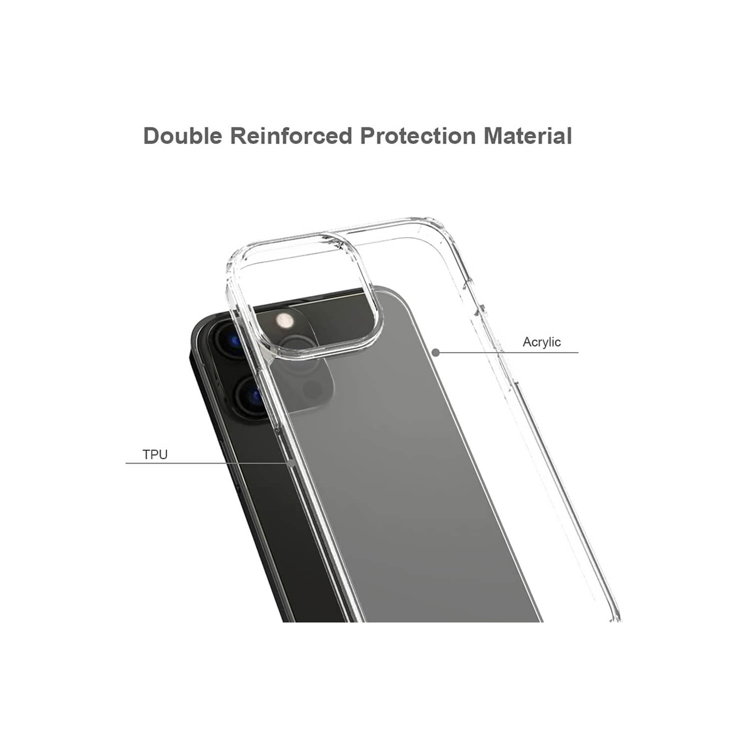 Supershield Fitted Hard Shell Case for iPhone 15 Pro Max - Clear
