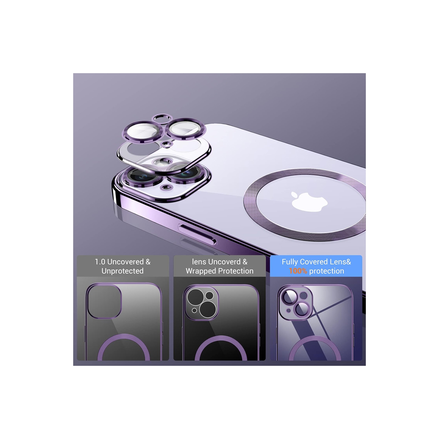 Étui rigide ajusté d'Apple avec MagSafe de SuperShield pour iPhone 15 - Violet