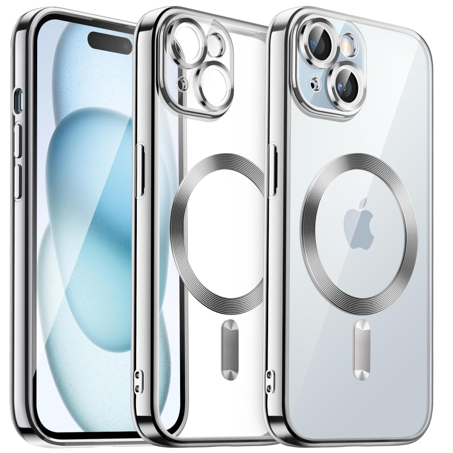 Supershield Apple Fitted Hard Shell Case with MagSafe for iPhone 15 - Silver