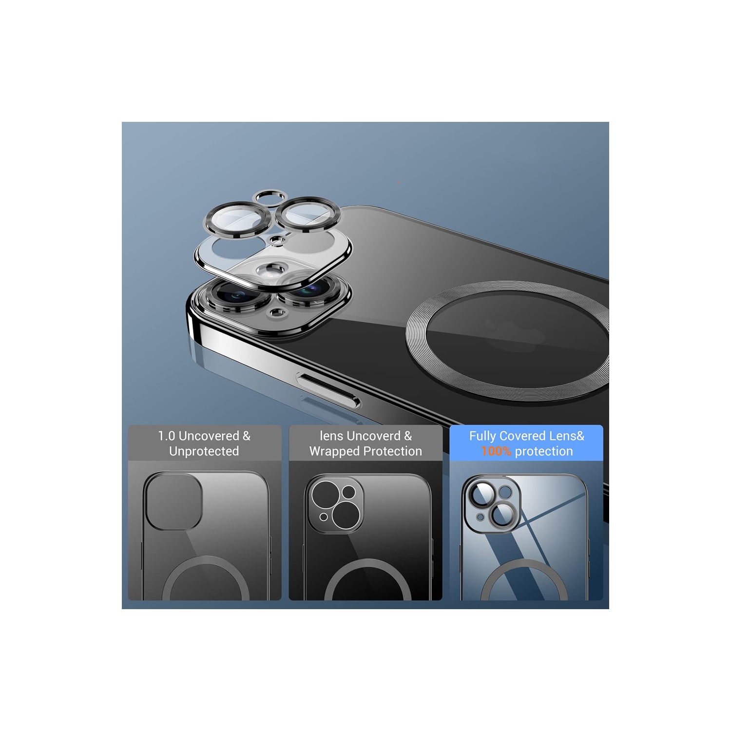 SuperShield Apple Fitted Hard Shell Case with MagSafe for iPhone 15 Plus - Black