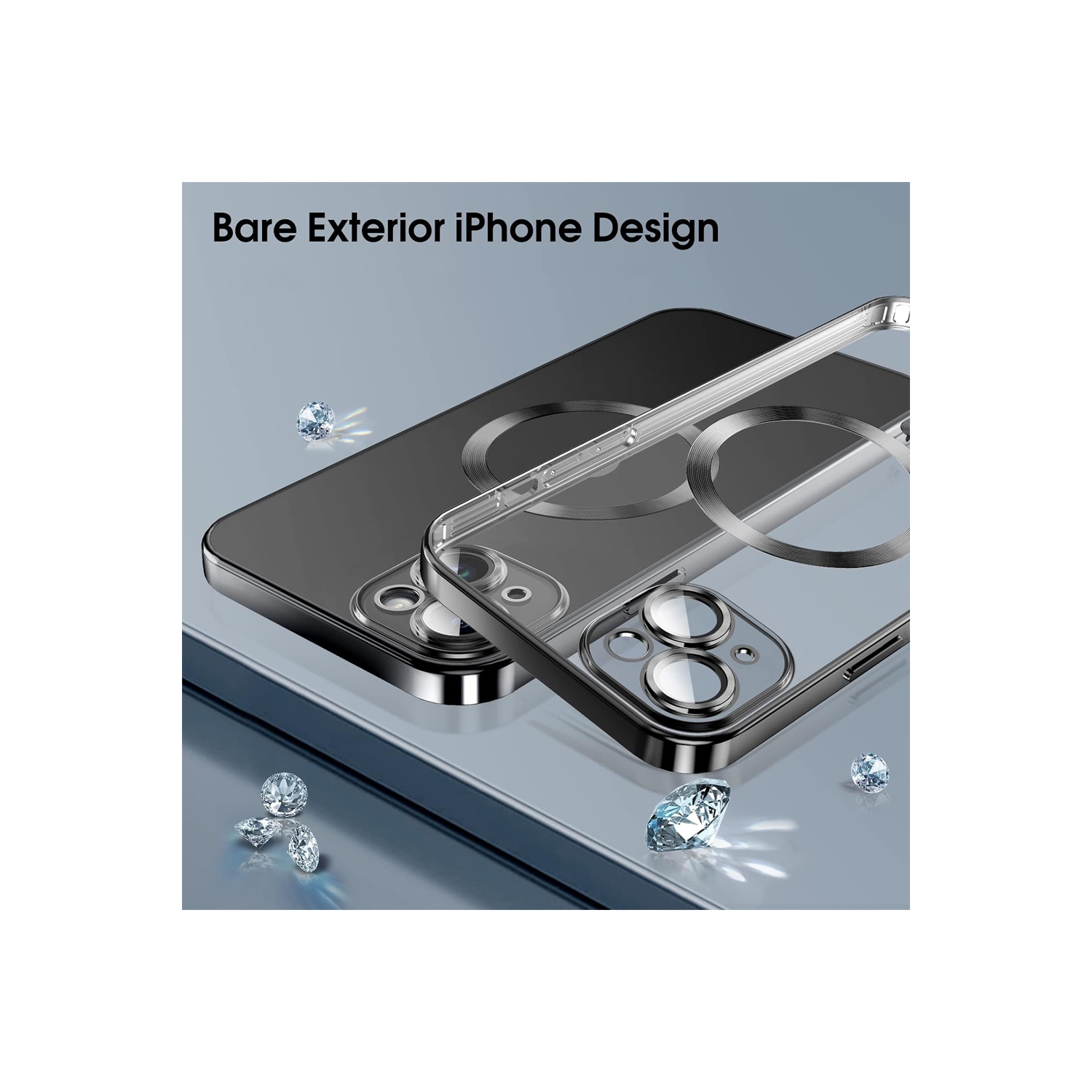 SuperShield Apple Fitted Hard Shell Case with MagSafe for iPhone 15 Plus - Black