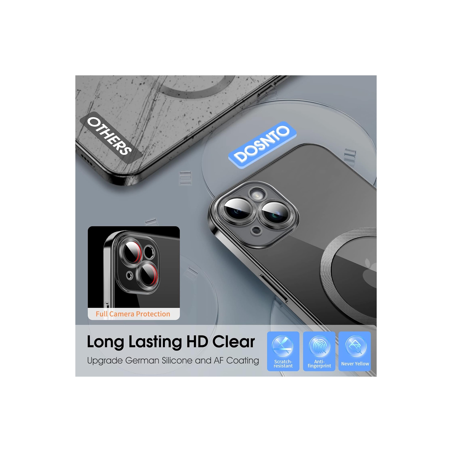 SuperShield Apple Fitted Hard Shell Case with MagSafe for iPhone 15 Plus - Black