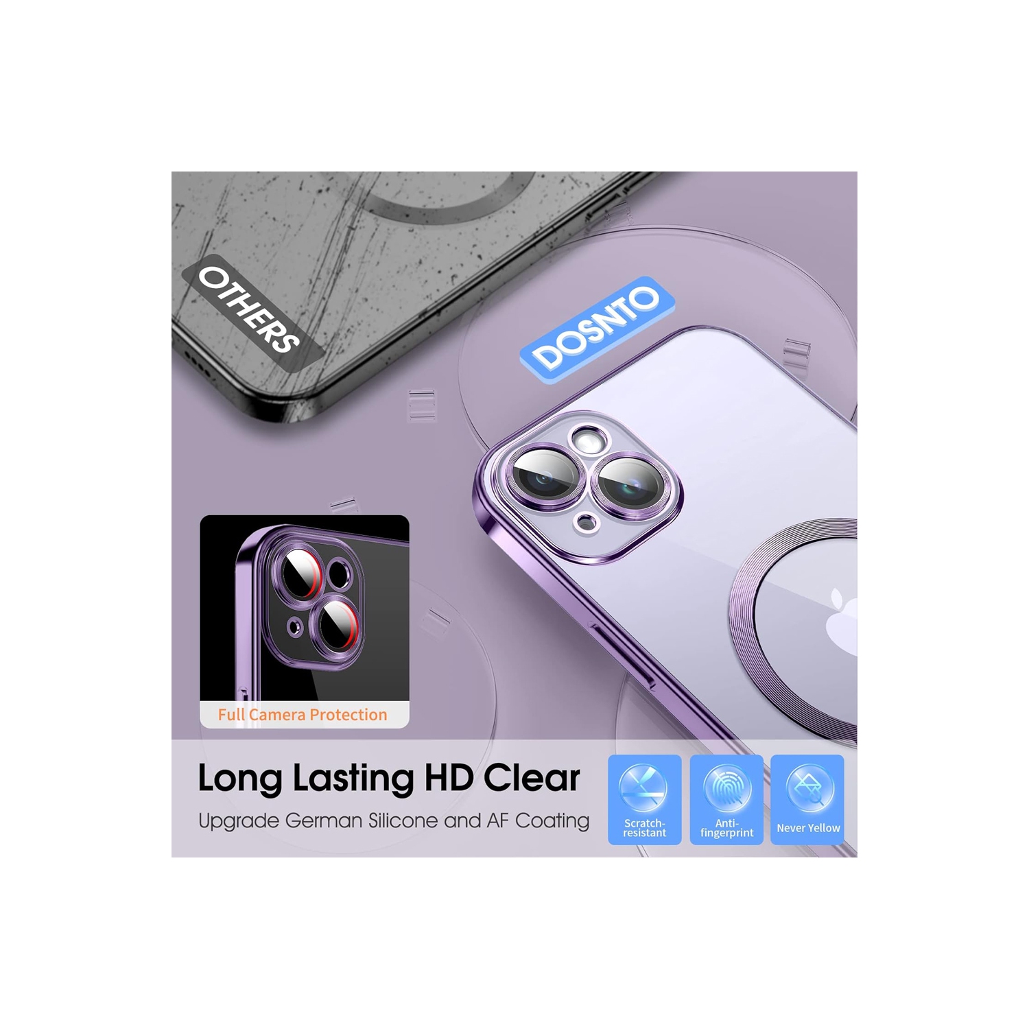 SuperShield Apple Fitted Hard Shell Case with MagSafe for iPhone 15 Plus - Purple