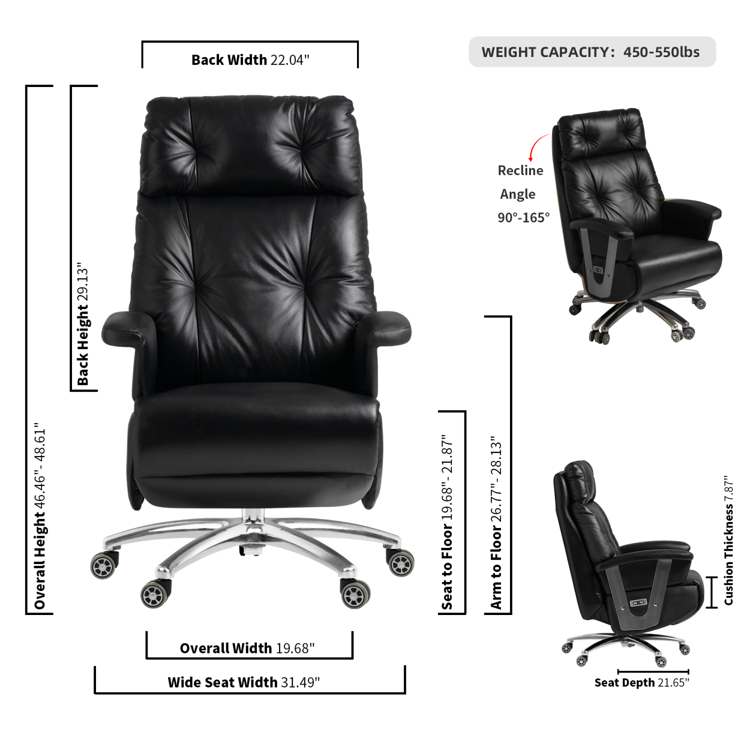 Fauteuil inclinable électrique Freya de Kinnls avec repose-pieds en cuir véritable