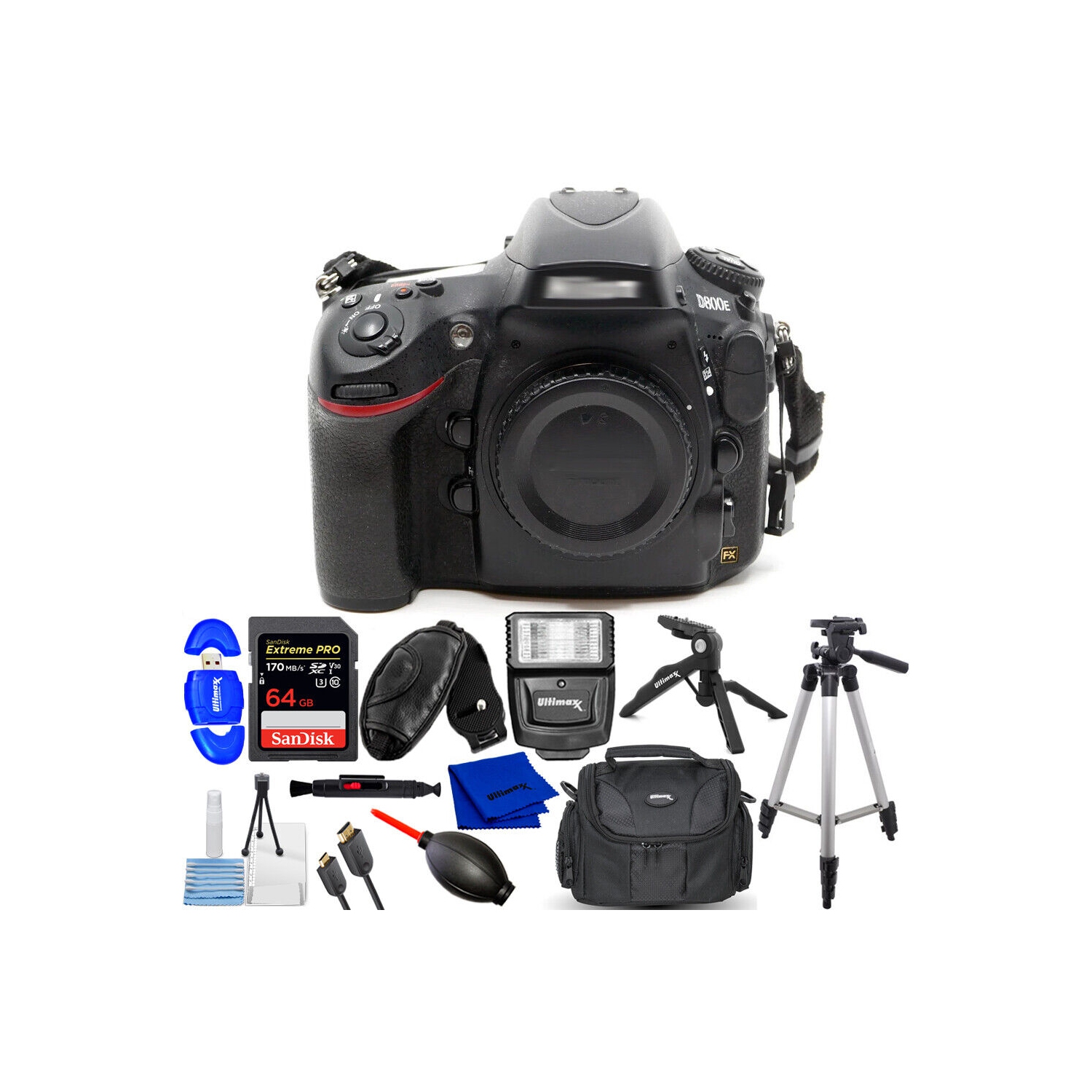 Nikon D800E Digital SLR Camera 25498 - 12PC Accessory Bundle