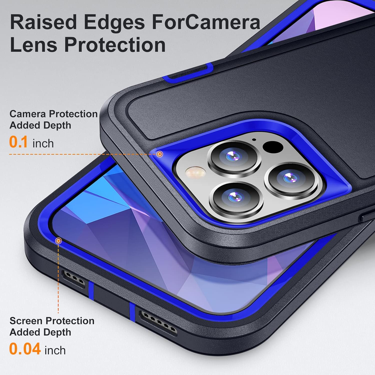 Supershield Defender Fitted Hard Shell Stand Back Cover Case for iPhone 15 Plus - Blue