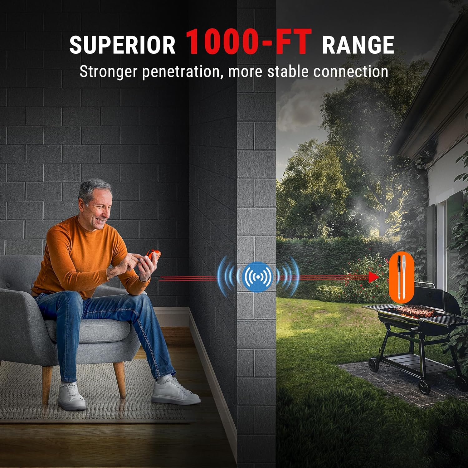 ThermoPro TempSpike 500FT Truly Wireless Meat Thermometer