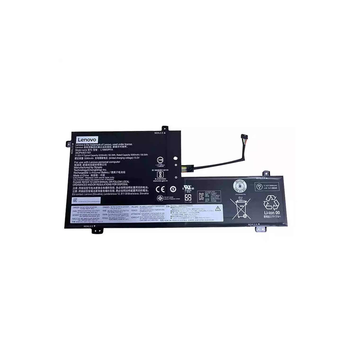 New Genuine Lenovo Yoga C740-15 C740-15IML Battery 60.3WH