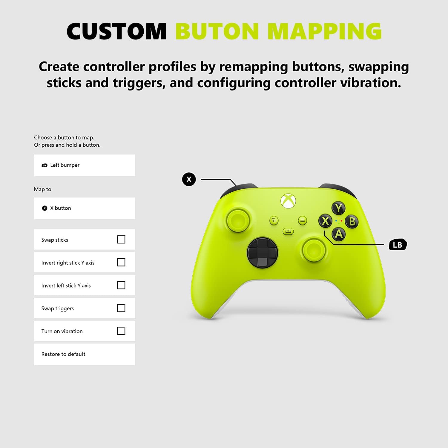 Refurbished Xbox Wireless Controller - Electric Volt