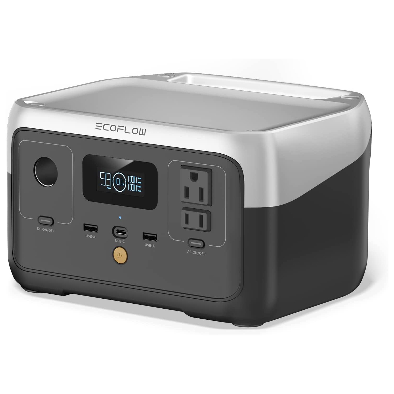 River 2 Portable Power Station - 256Wh LiFeP04 Battery, 1 Hour Fast Charging, 2 AC Outlets up to 600W, Solar Generator for Outdoor Camping, RVs, and