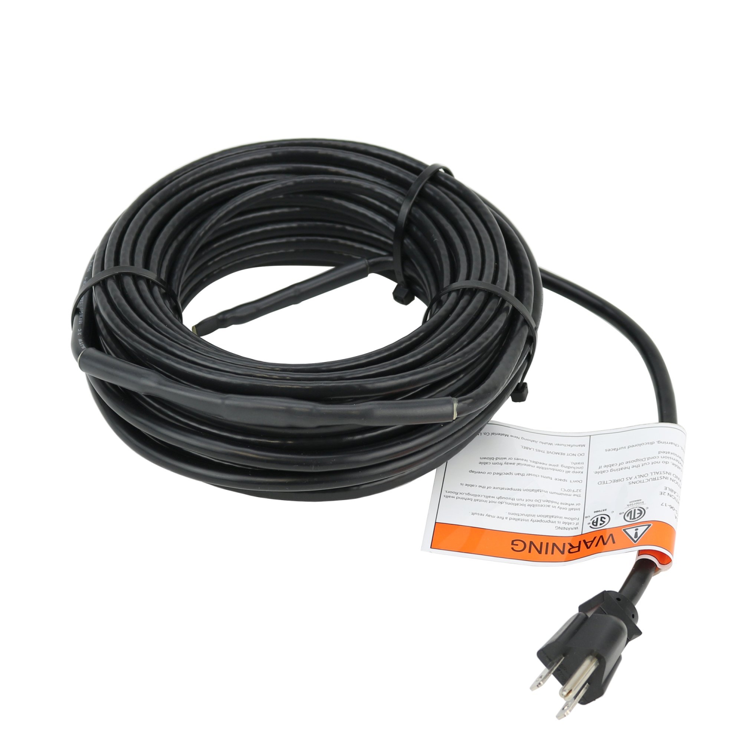 Nécessaire de dégivrage pour toit et gouttière de pare-glace WarmlyOurs, 20 pi, protection contre la glace et la neige