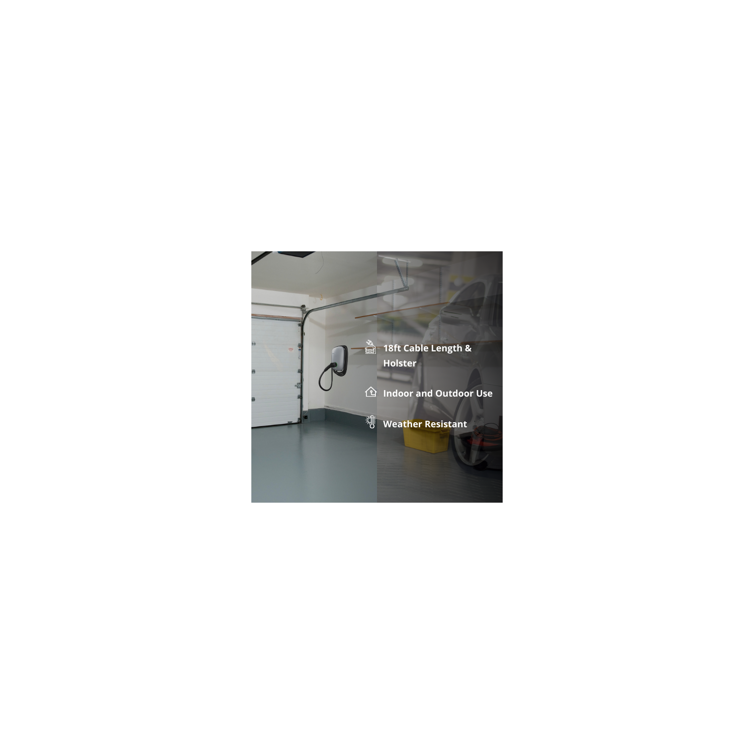 Hwisel Plug & Charge 48 Amp/240Vac EV Fast Charger Level 2, EVSE 11.5KW, Home EV Charging Station, 18Ft Cable, Indoor/Outdoor Use, Compatible with