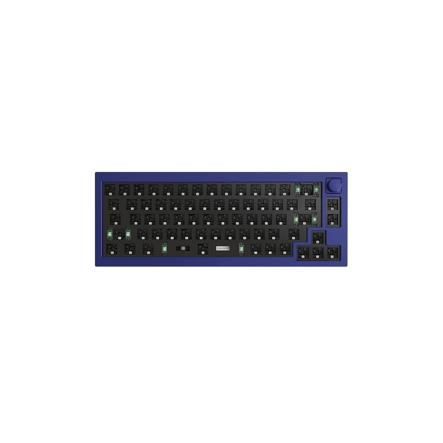 Keychron Q2 RGB Hotswap Mechanical Gaming Keyboard – 65% Layout, Barebone with Knob – Compatible with Windows & macOS, Blue