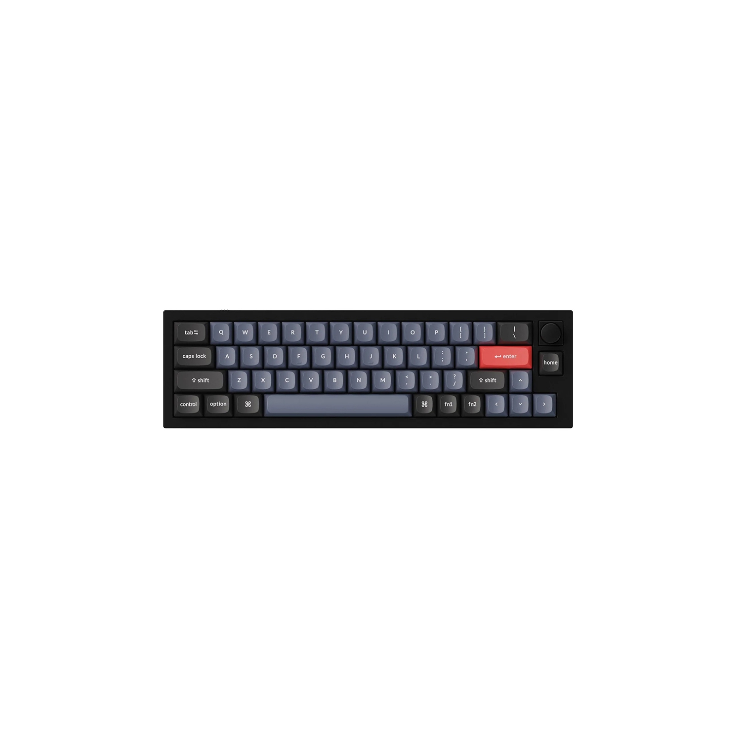 Keychron Q9 Hotswap Mechanical Keyboard - Black - RGB - Aluminum Frame - with Knob - Gateron Pro Red - Ultra Mini - Windows Mac OS (Q9-M1)