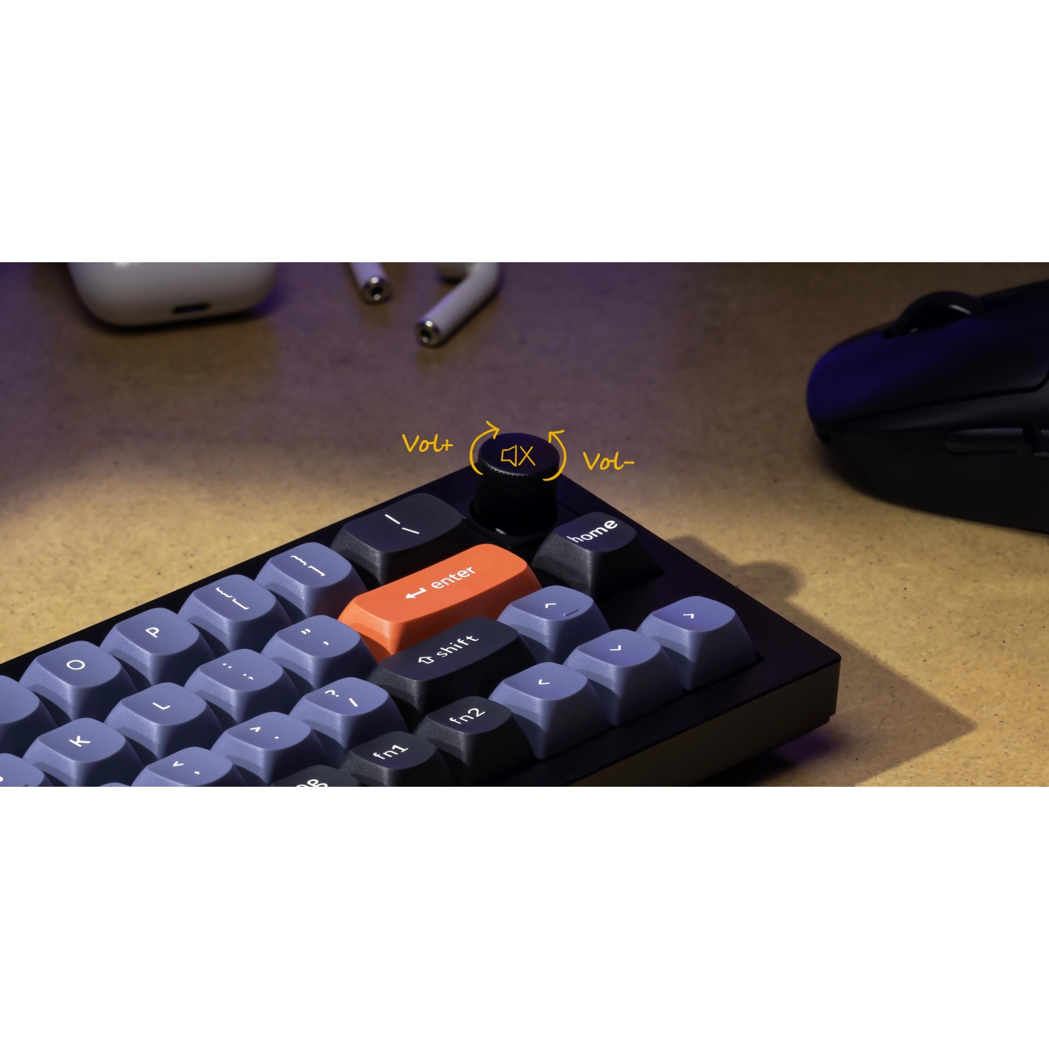 Keychron Q9 RGB Hotswap Mechanical Gaming Keyboard – Ultra Mini Layout, Gateron Pro Red Switches with Knob – Compatible with Windows & macOS, Black