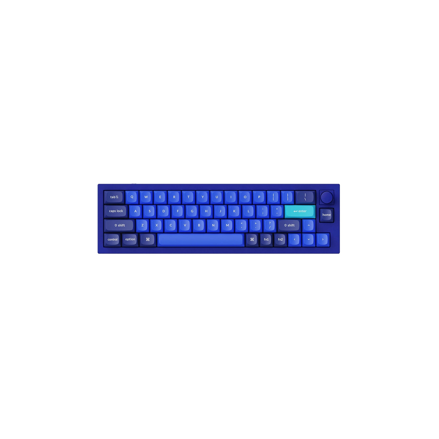 Keychron Q9 Hotswap Mechanical Keyboard - Blue - RGB - Aluminum Frame - with Knob - Gateron Pro Red - Ultra Mini - Windows Mac OS (Q9-O1)