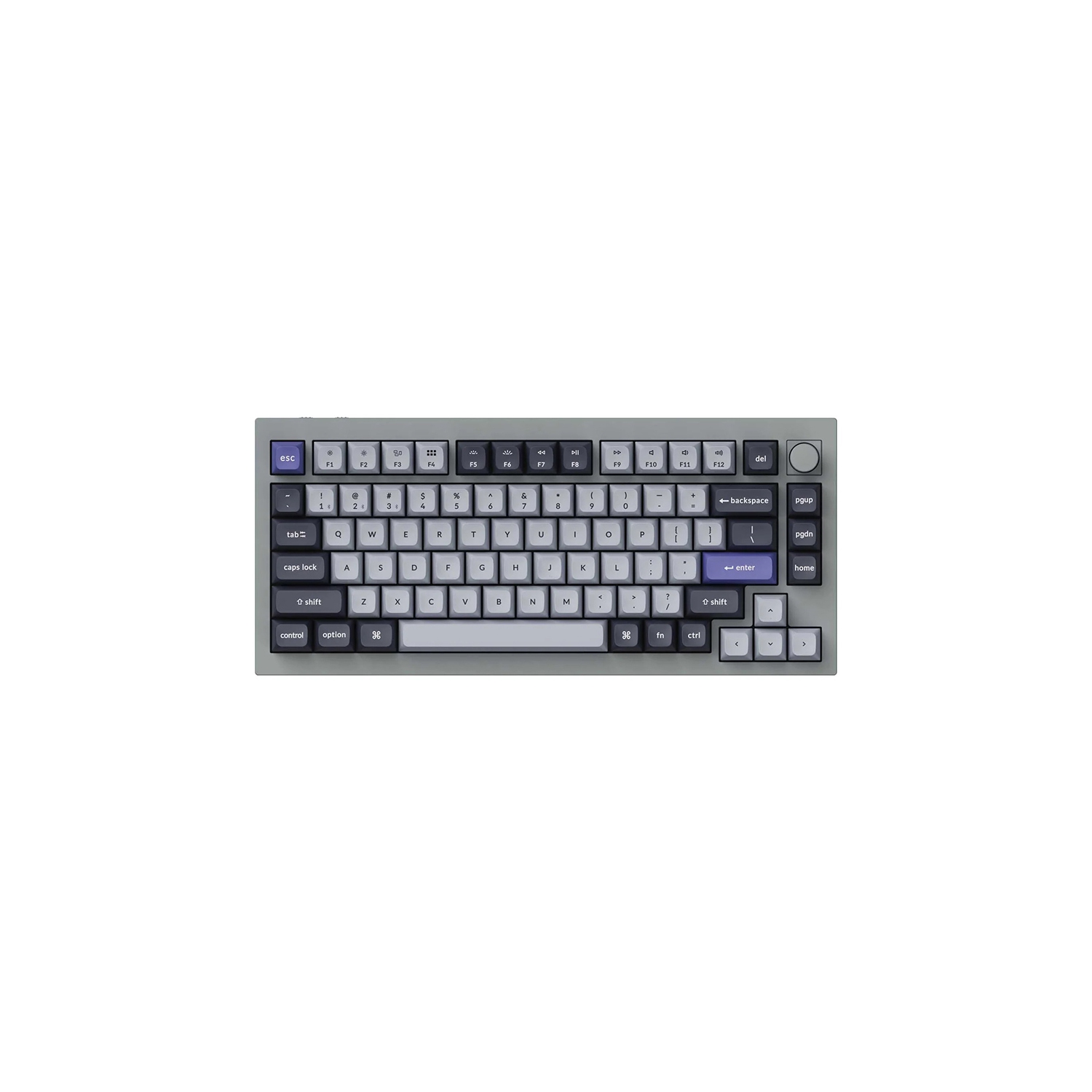 Keychron Q1 Pro Hotswap Mechanical Keyboard - RGB - Aluminum Frame - Silver Grey - Wireless - with Knob - K Pro Red - 75% - Windows Mac OS (Q1P-N1)