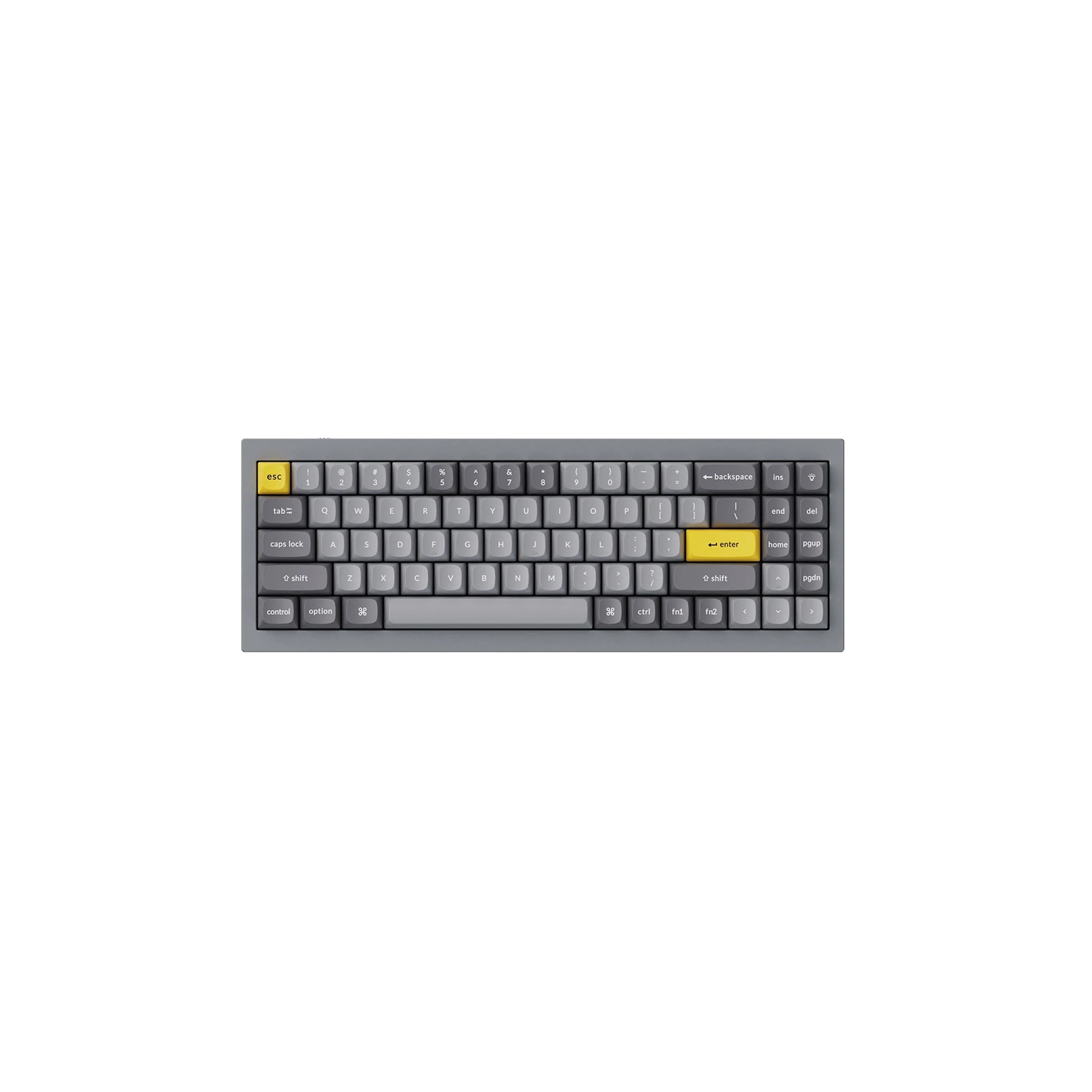 Keychron Q7 Hotswap Mechanical Keyboard - RGB - Grey - Aluminum Frame - Gateron Pro Red - 70% - Windows Mac OS (Q7-N1)