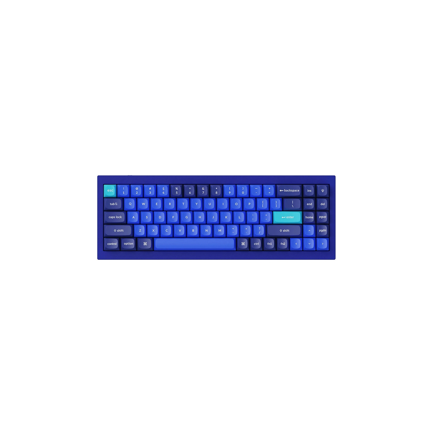 Keychron Q7 Hotswap Mechanical Keyboard - RGB - Blue - Aluminum Frame - Gateron Pro Brown - 70% - Windows Mac OS (Q7-O3)