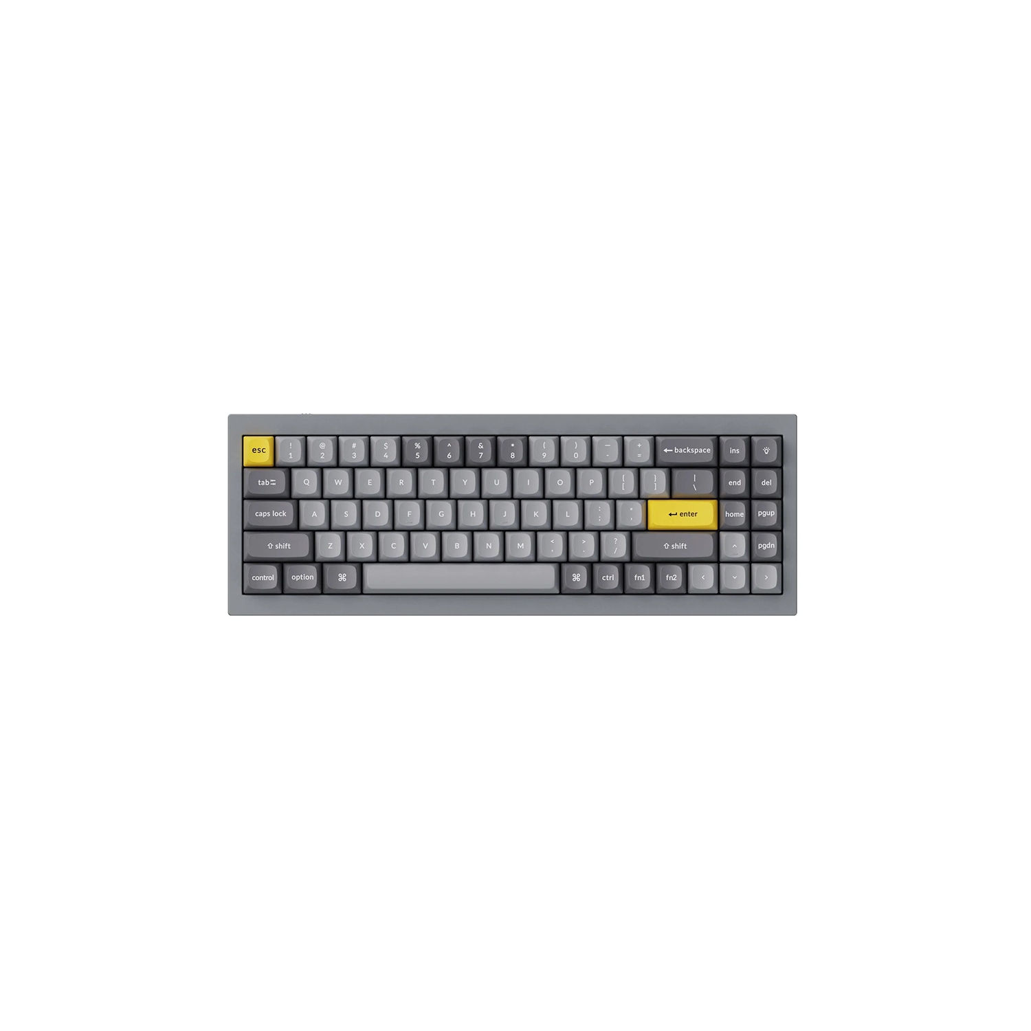 Keychron Q7 Hotswap Mechanical Keyboard - RGB - Grey - Aluminum Frame - Gateron Pro Brown - 70% - Windows Mac OS (Q7-N3)