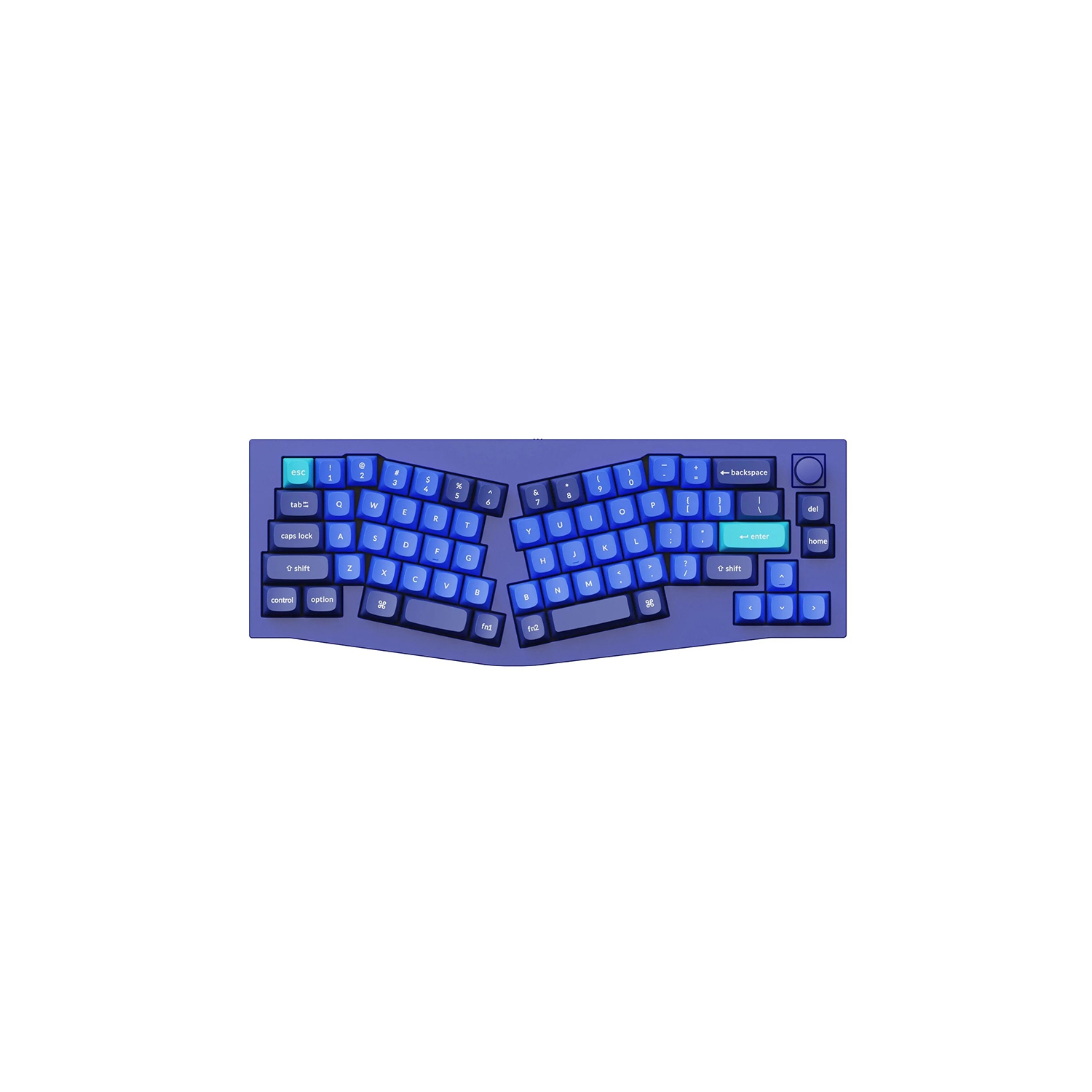 Keychron Q8 Hotswap Mechanical Keyboard - Blue - RGB - Aluminum Frame - with Knob - Gateron Pro Red - 65% Alice Layout - Windows Mac OS (Q8-O1)