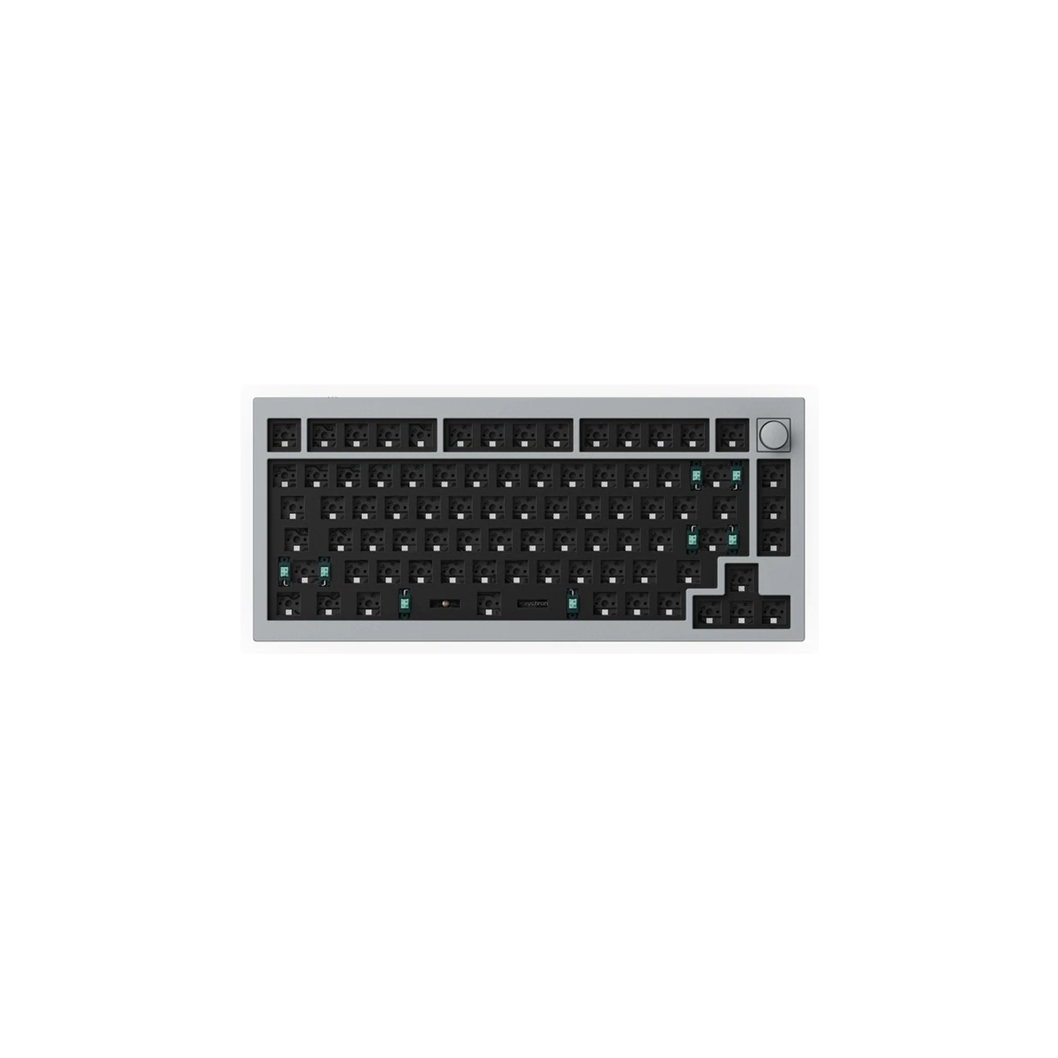 Keychron Q1 V2 Hotswap Mechanica Keyboard - RGB -Aluminum Frame - Grey - with Knob - Barebone - 75% Layout - Windows Mac OS (Q1-B2)