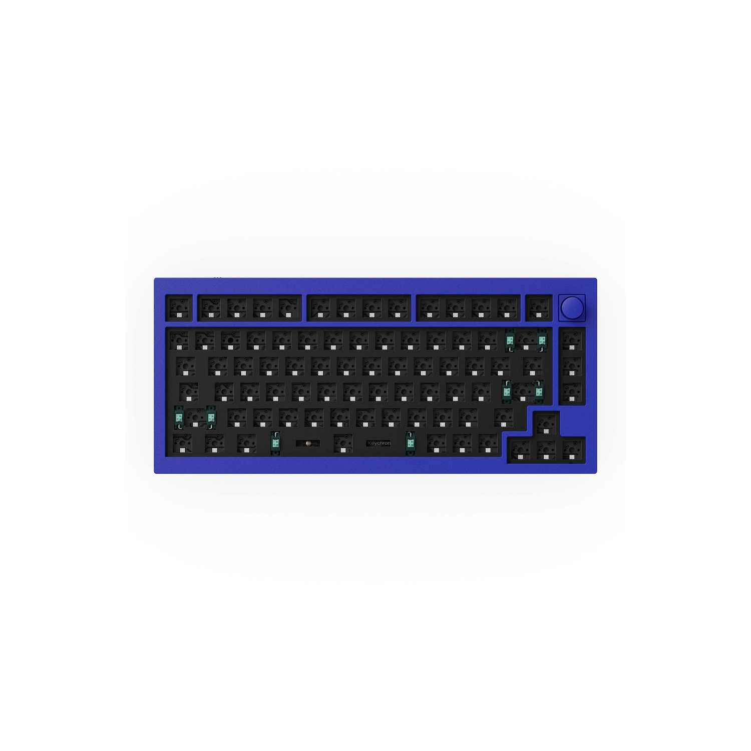 Keychron Q1 V2 Hotswap Mechanica Keyboard - RGB -Aluminum Frame - Blue - with Knob - Barebone - 75% Layout - Windows Mac OS (Q1-B3)