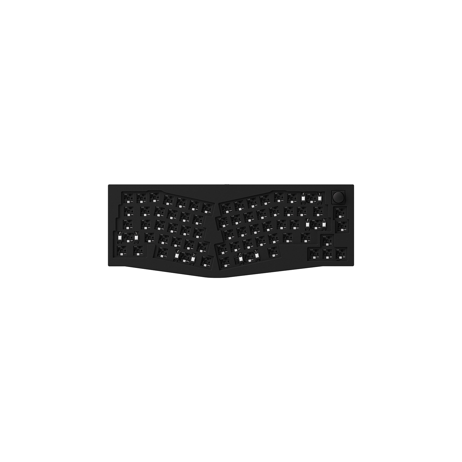 Clavier de jeu mécanique Q8 RGB Hotswap de Keychron – 65 % Alice Layout , Barebones avec bouton – Compatible avec Windows et macOS, noir