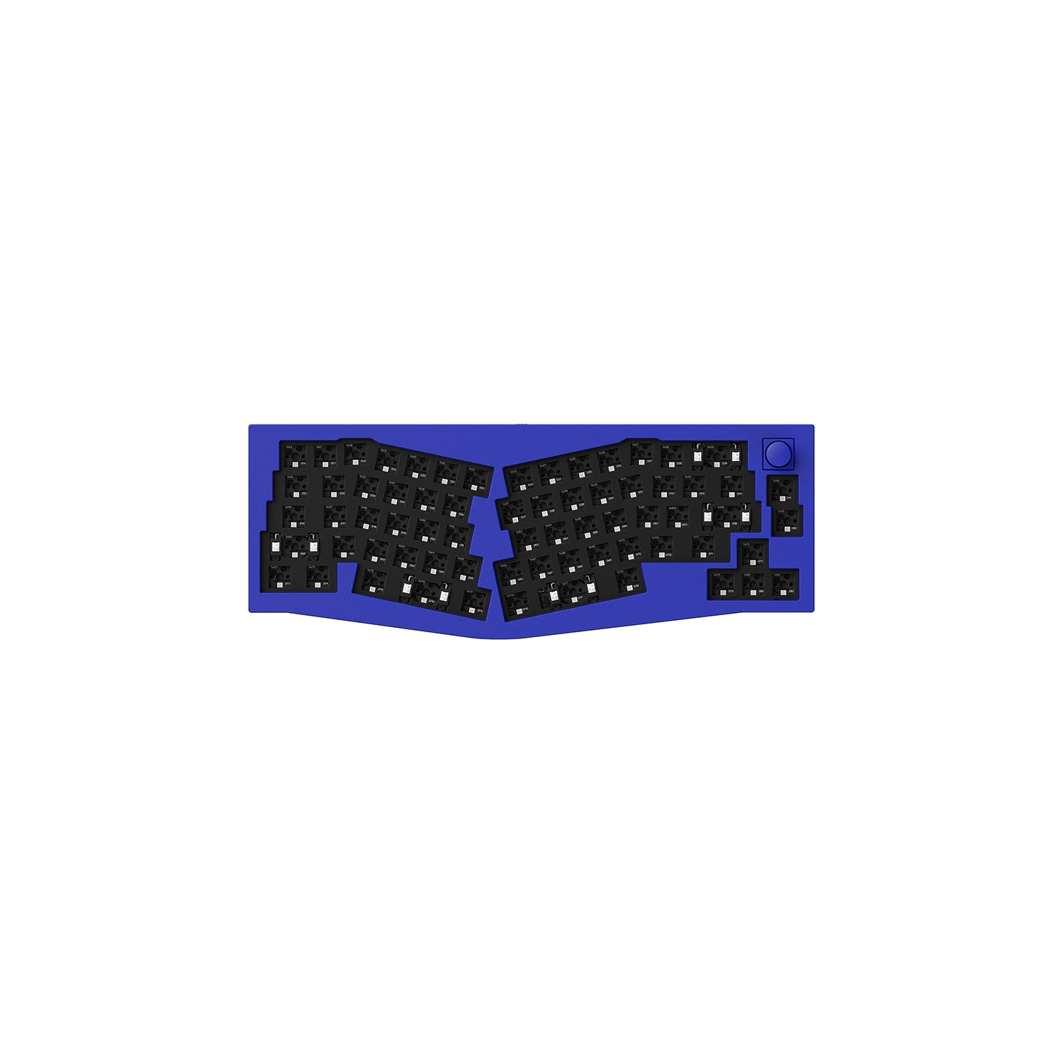Clavier de jeu mécanique Q8 RVB Hotswap de Keychron – 65 % Alice Layout , Barebones avec bouton – Compatible avec Windows et macOS, bleu