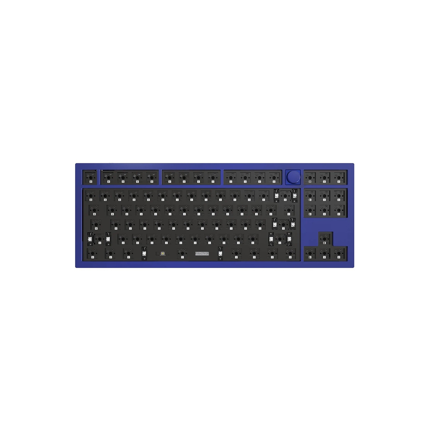 Keychron Q3 Hotswap Mechanical Keyboard - RGB - Aluminum Frame - Blue - Barebones - with Knob - TKL - Windows Mac OS (Q3-B3)