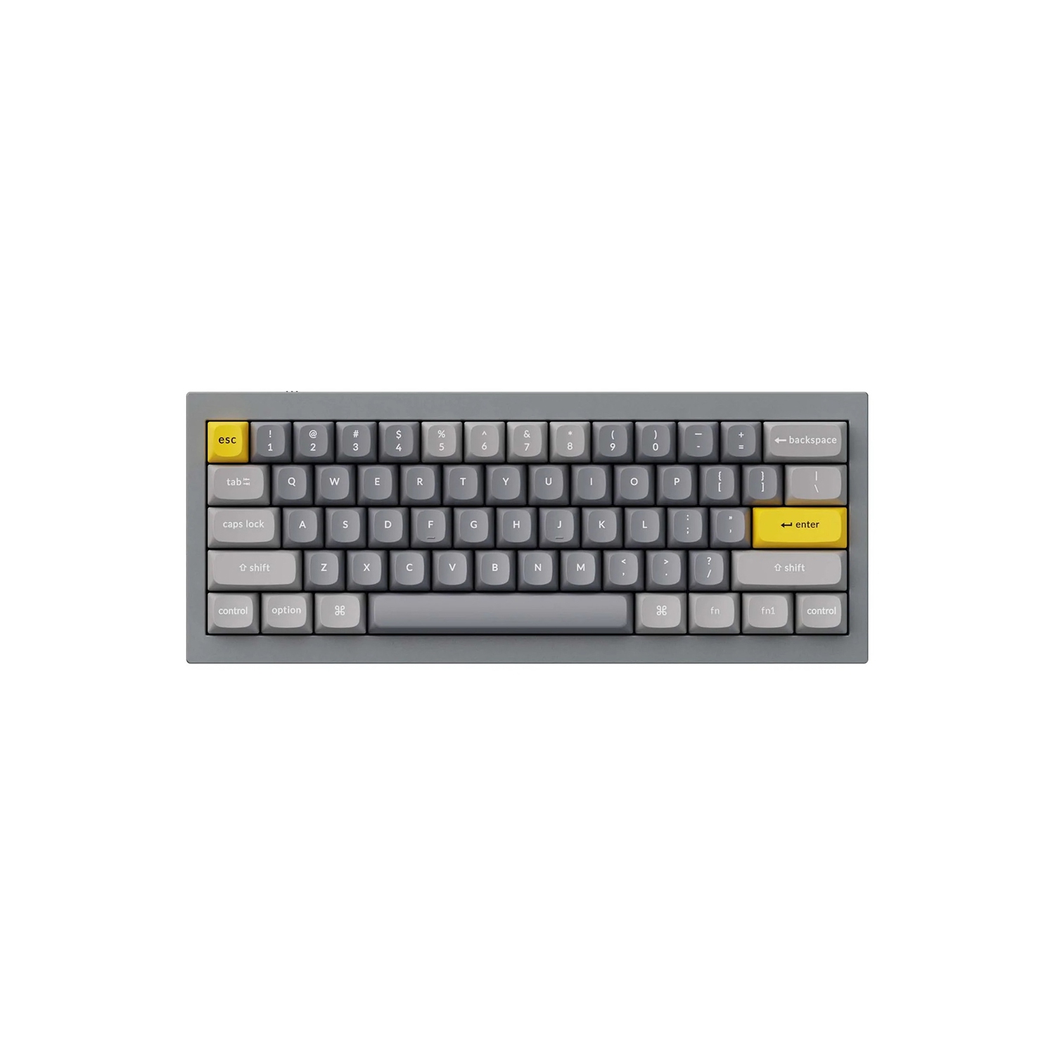 Keychron Q4 Hotswap Mechanical Keyboard - RGB - Grey - Aluminum Frame - Gateron Pro Brown - Mini - Windows Mac OS (Q4-N3)