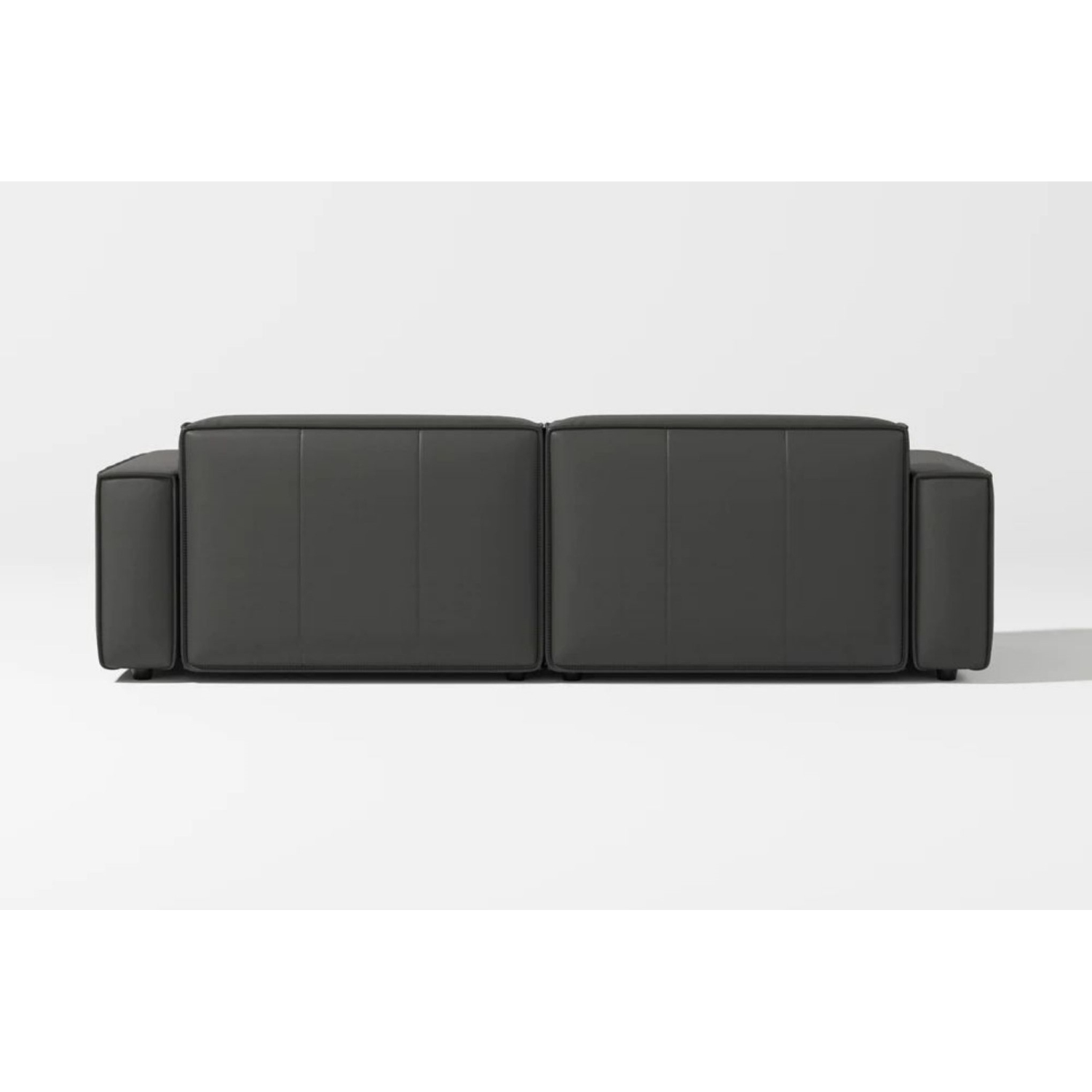 Valencia Nathan – sofa modulaire en cuir aniline avec mousse haute densité et duvet, causeuse, noir