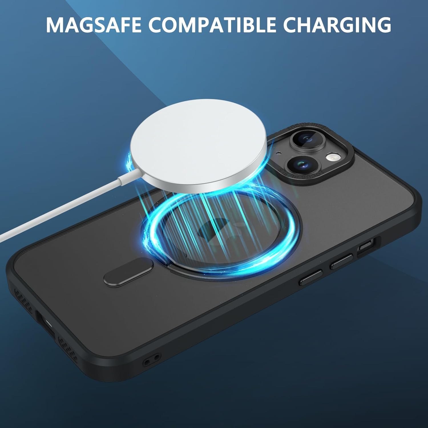 Magnetic Case for iPhone 14 iPhone 13 with 360° Rotatable Invisible Ring, iPhone 14/13 Case with Stand Magnetic