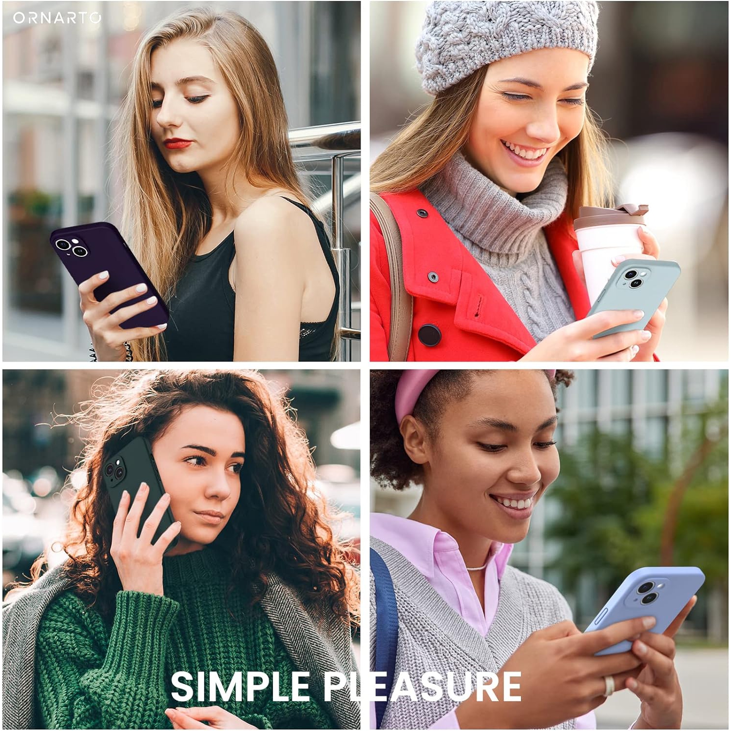 Compatible with iPhone 14 Case, with 2 x Screen Protector Liquid Silicone Gel Rubber Cover [Full Body]