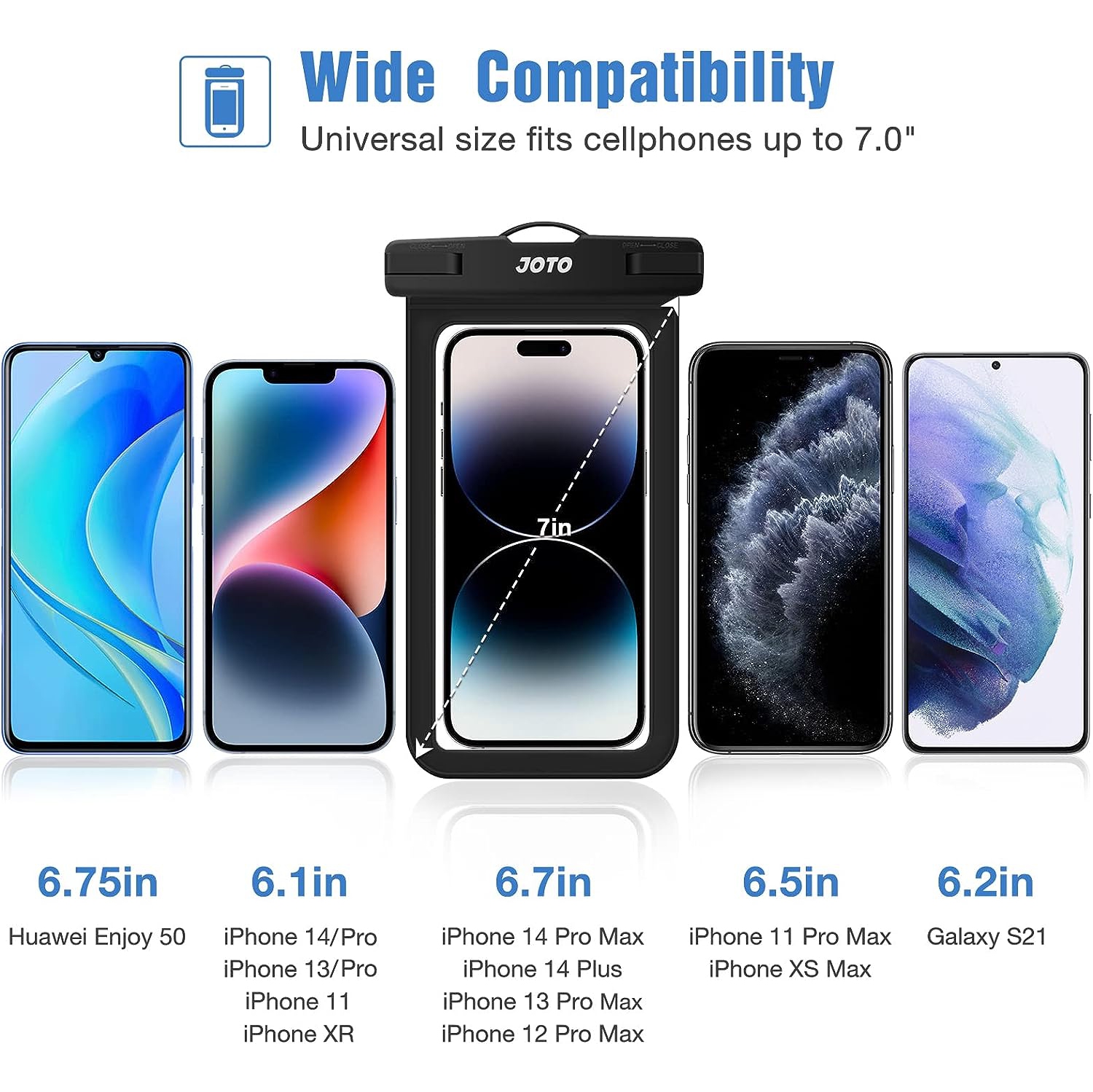 Pochette étanche universelle pour téléphone Étui étanche Sac étanche pour iPhone 14 13 12 11 Pro Max plus XS XR X 8 Galaxy S22