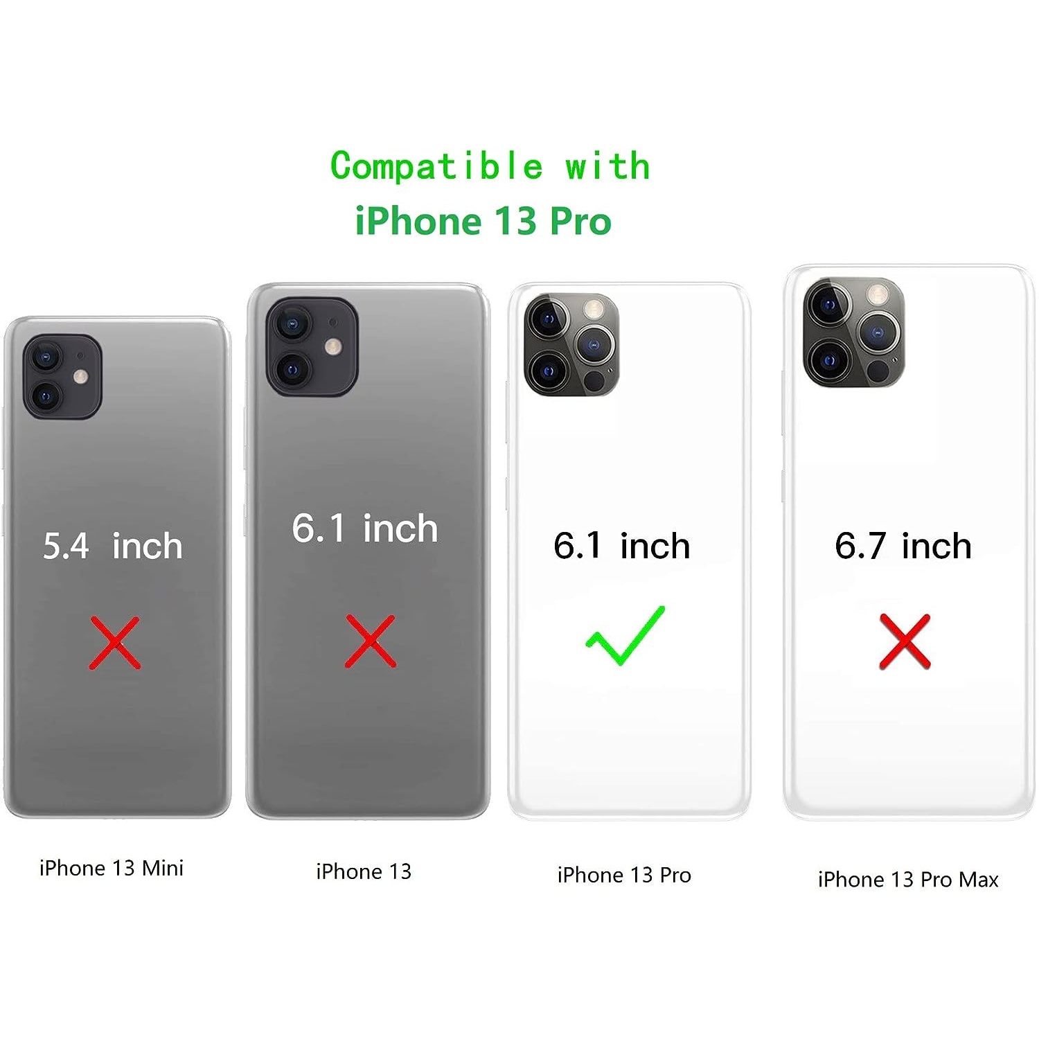 Crossbody Phone Cases for iPhone 13 Pro with Card Holder for Women,iPhone 13 Pro Case Wallet with Strap