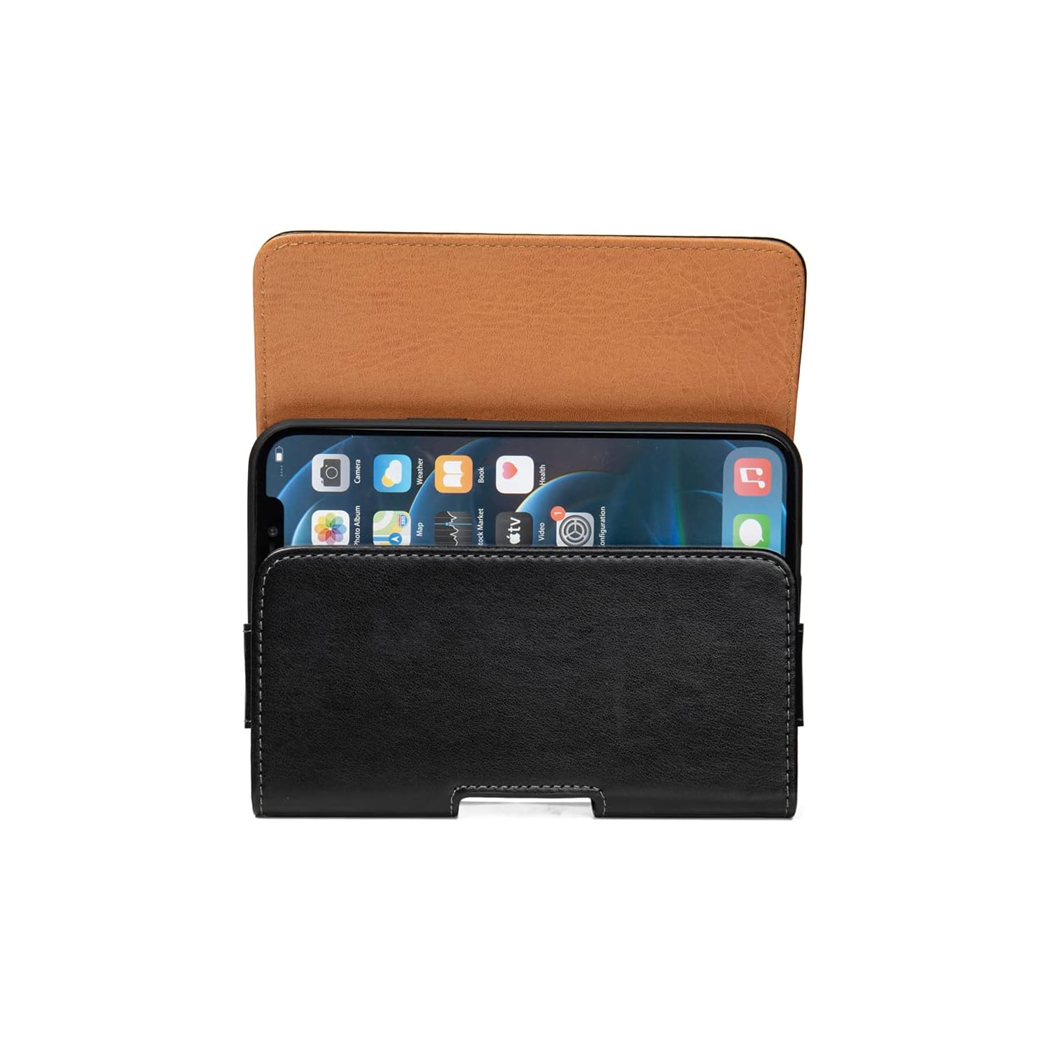 PU Leather Phone Holster Belt Clip Case for Samsung Galaxy A53 A52 A51 A32 A10S, S21 FE S20 FE S10 Plus, iPhone 13 Pro