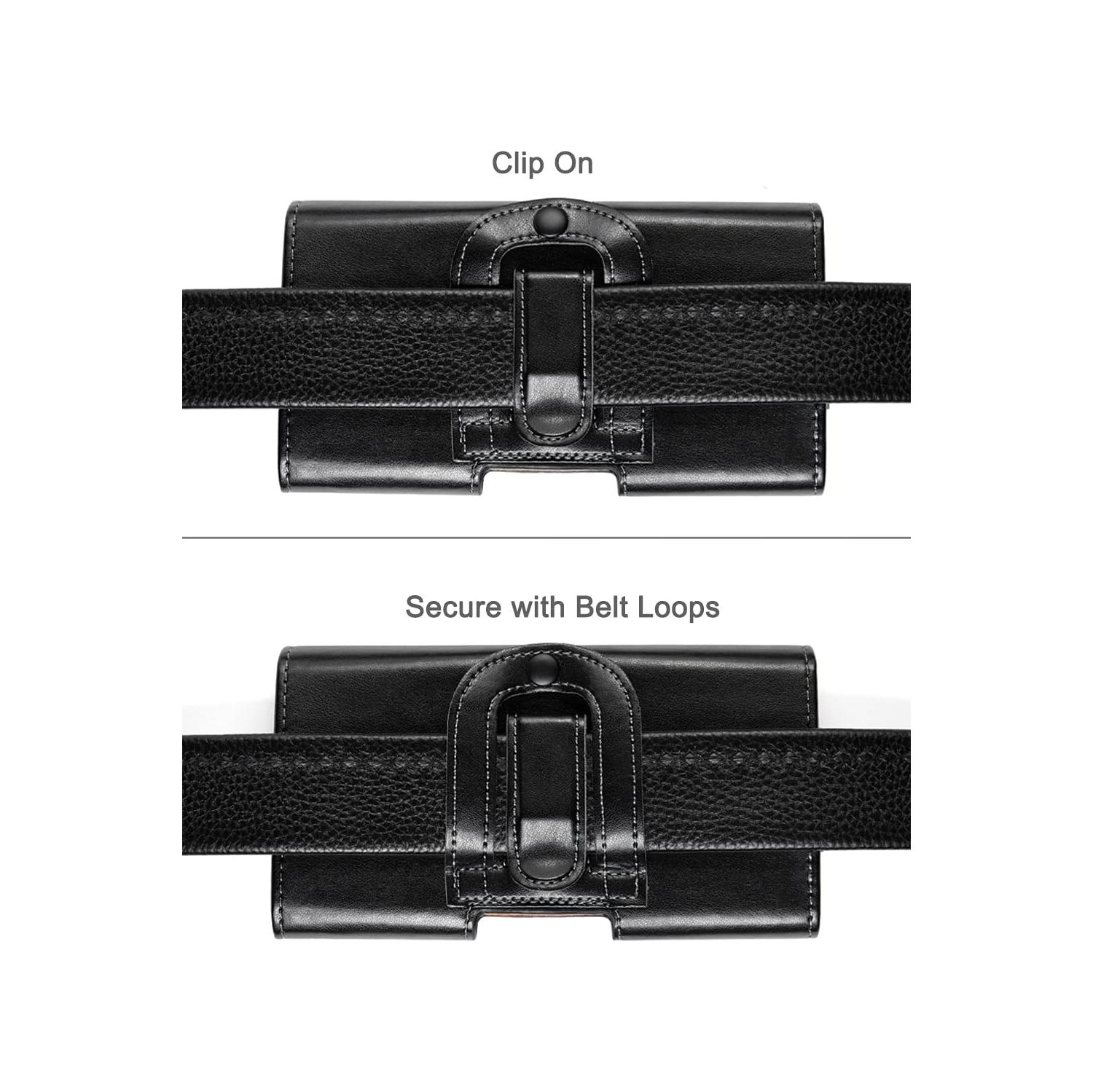 PU Leather Phone Holster Belt Clip Case for Samsung Galaxy A53 A52 A51 A32 A10S, S21 FE S20 FE S10 Plus, iPhone 13 Pro