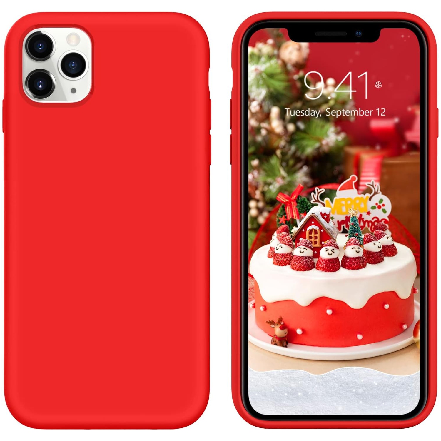 iPhone 11 Pro Case, Liquid Silicone Soft Gel Rubber Slim Cover with Microfiber Cloth Shockproof Anti Scratch