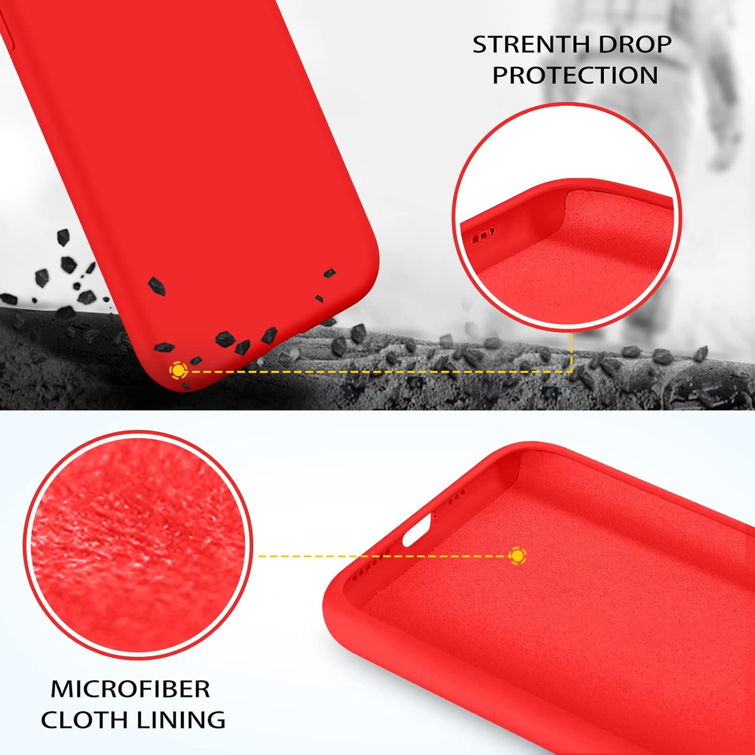 iPhone 11 Pro Case, Liquid Silicone Soft Gel Rubber Slim Cover with Microfiber Cloth Shockproof Anti Scratch