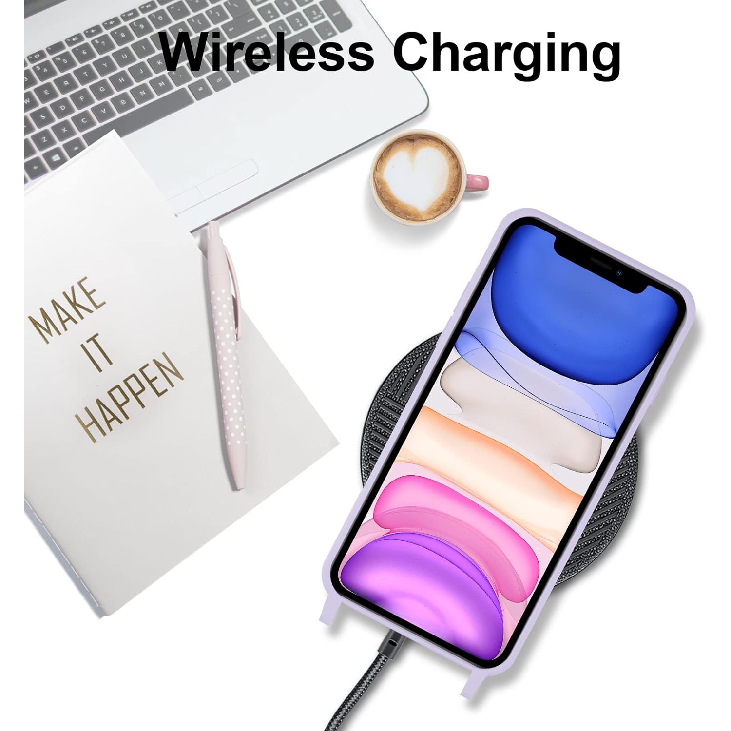 Crossbody Lanyard Phone case for iPhone 7 Plus/8 Plus, Silicone Phone Cover with Adjustable Necklace Strap Soft