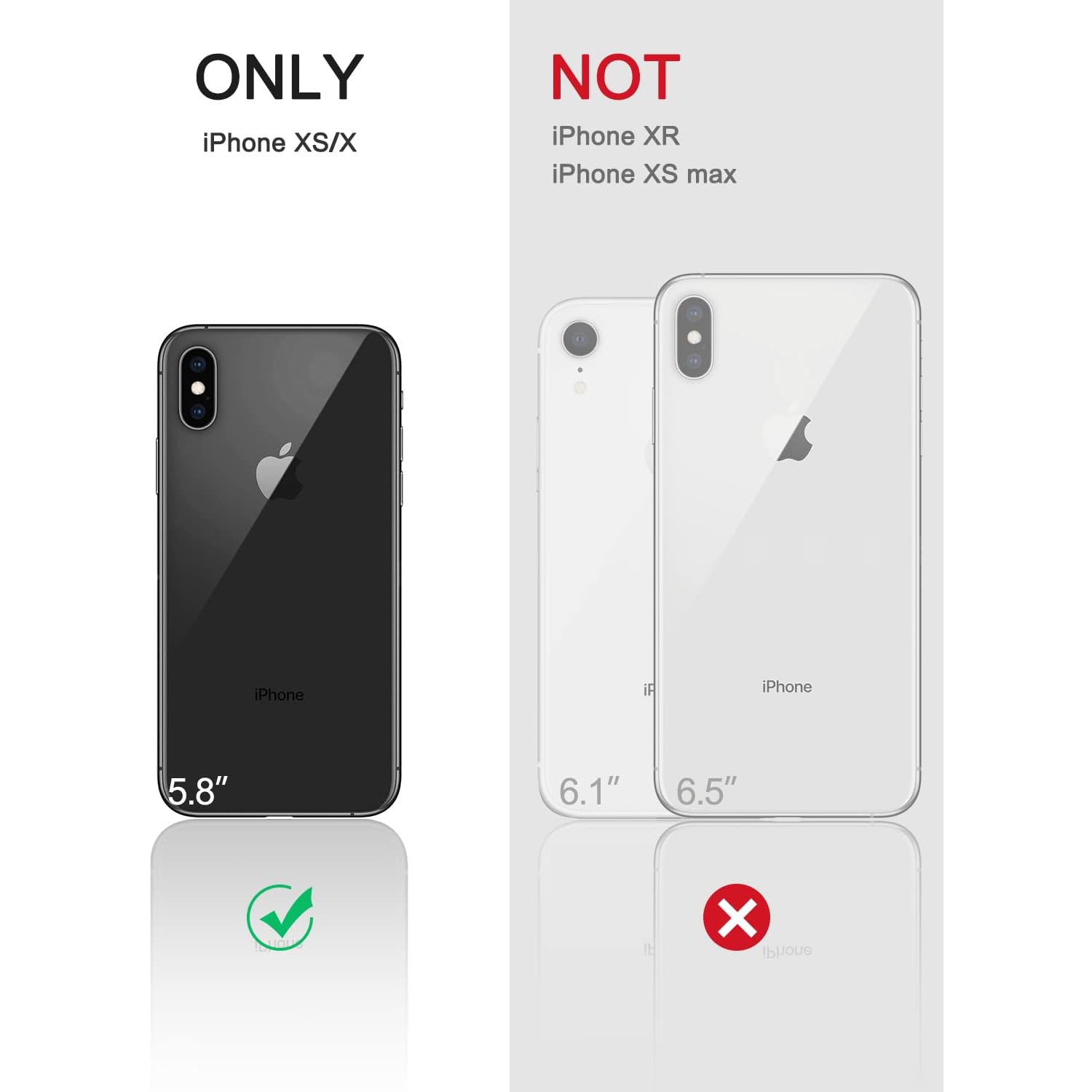 Case for iPhone Xs 360 Full Body Heavy Duty Rugged Shockproof Military Drop Tested Protective Cover Built in